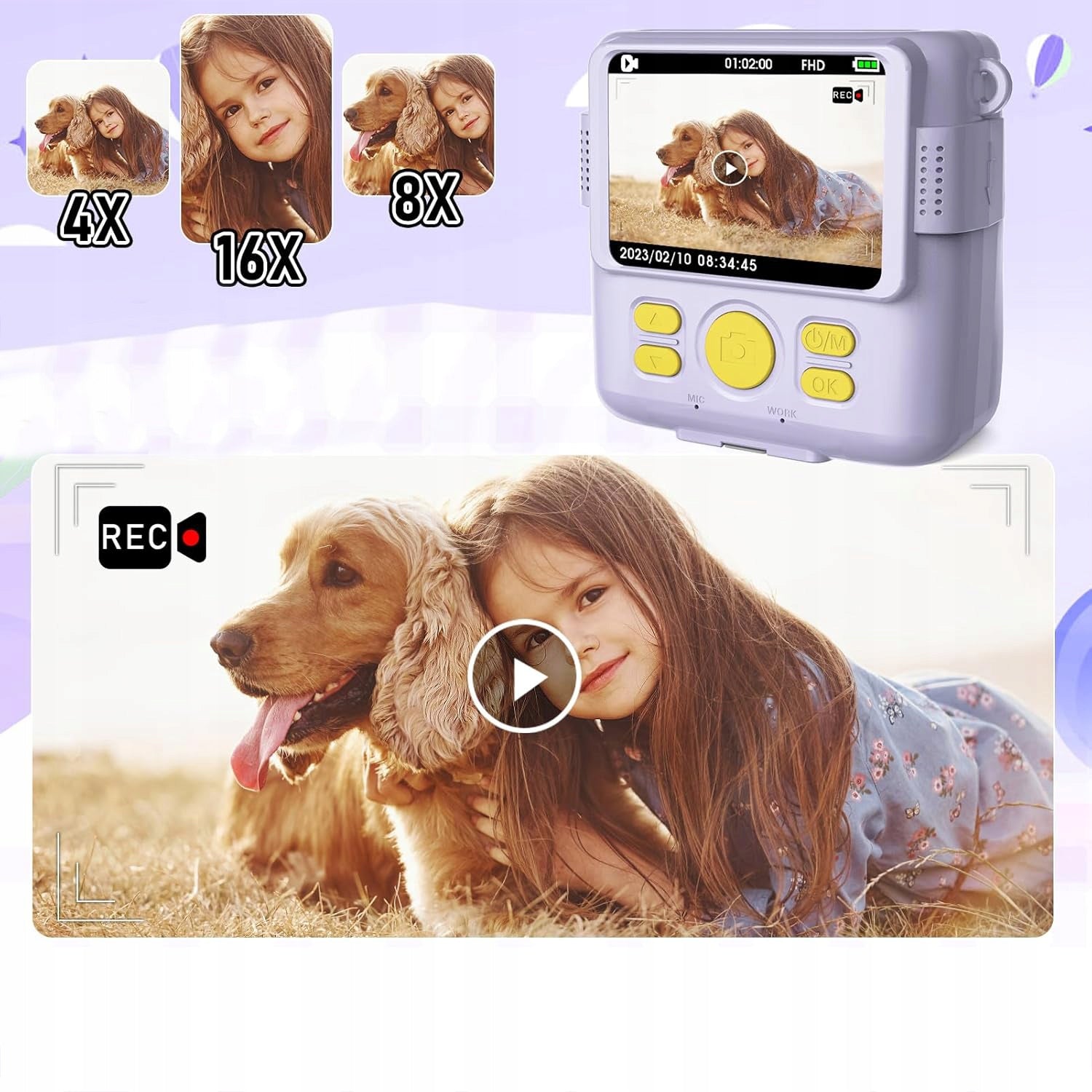 Children's Camera With Thermal Printer And 32GB Card + 3 Rolls Of Paper Brand no brand