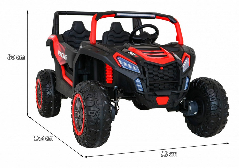 Children's Car Buggy ATV 24V 14Ah Racing Double 4x200W Red A032 Vehicle width 92 cm