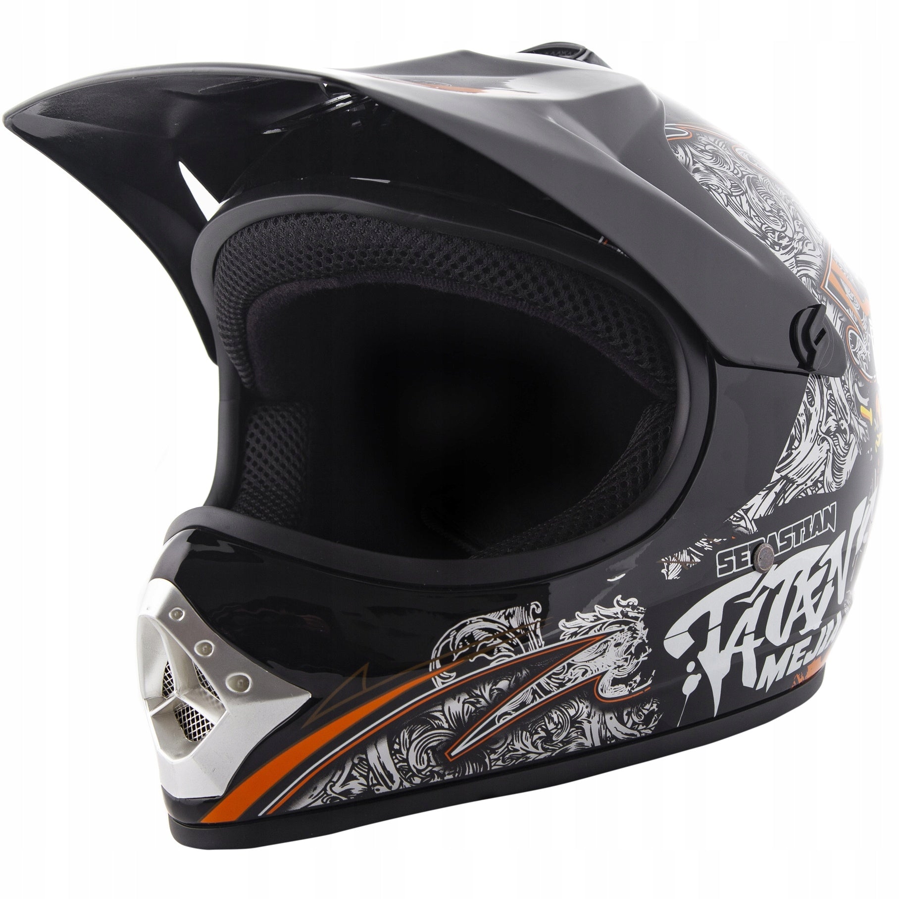 Children's Cross Helmet Goggles and Gloves for Enduro BMX Quad S Black Manufacturer City-Bike