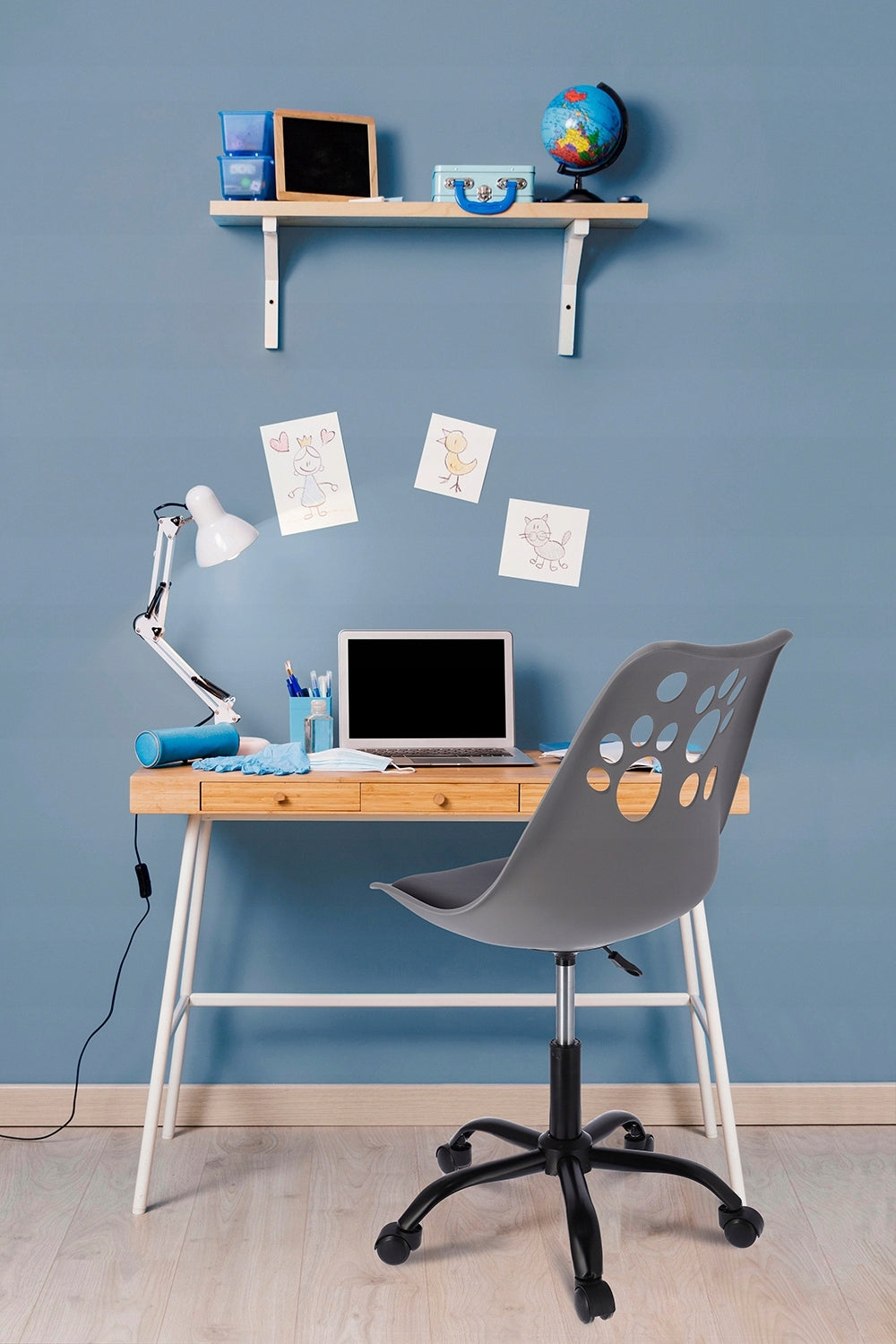 Children's Desk Chair Jumi Joy Swivel for Desk Grey-Black 1pcs Brand Jumi