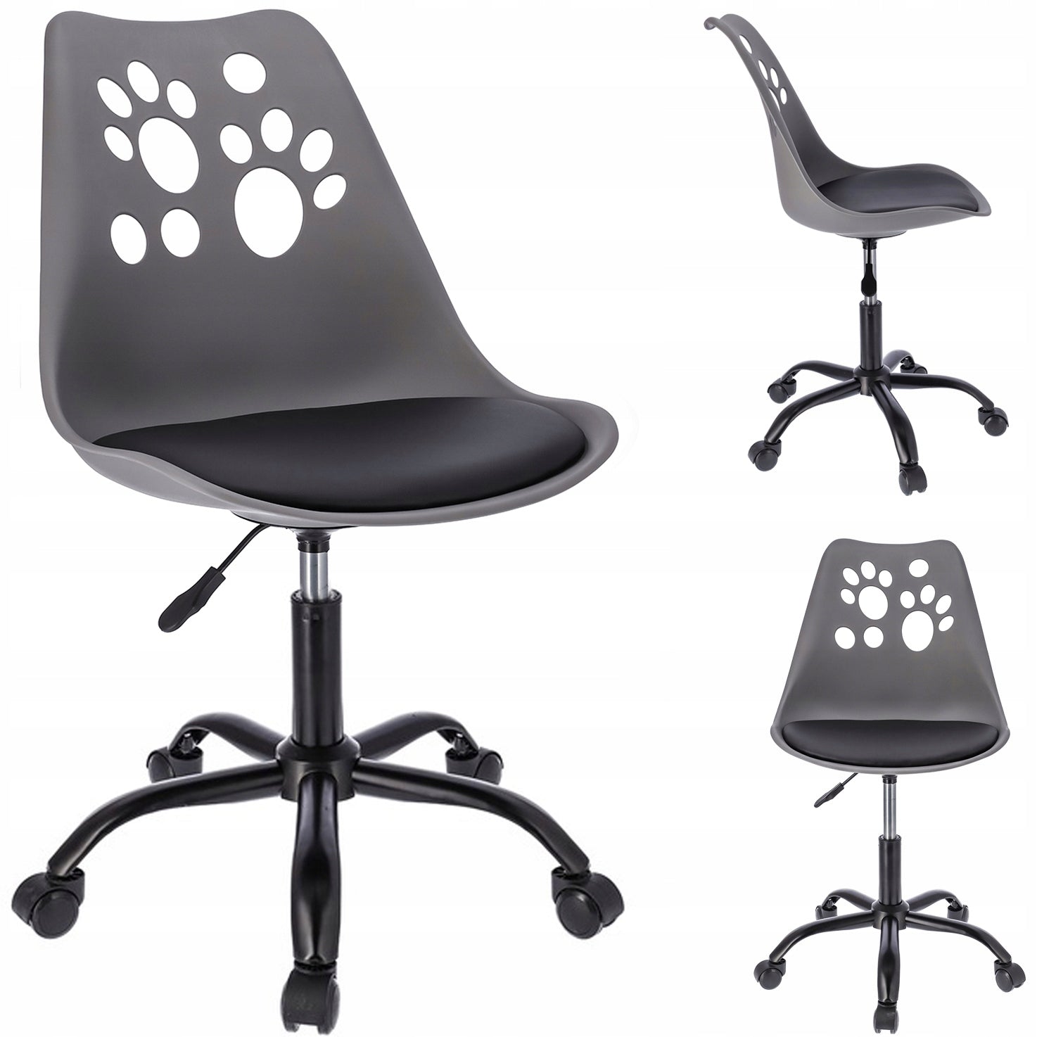 Children's Desk Chair Jumi Joy Swivel for Desk Grey-Black 1pcs