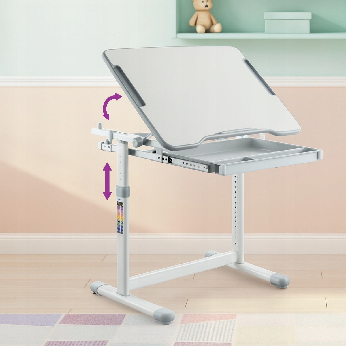 Children's Desk and Chair Set up to100kg ADJUSTABLE Spacetronik grey Manufacturer code SPEX124WG