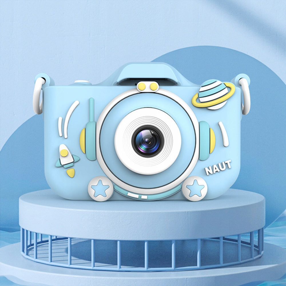 Children's Digital Camera 40MPX Game Camera + Lanyard Blue Astronaut Packaging status original