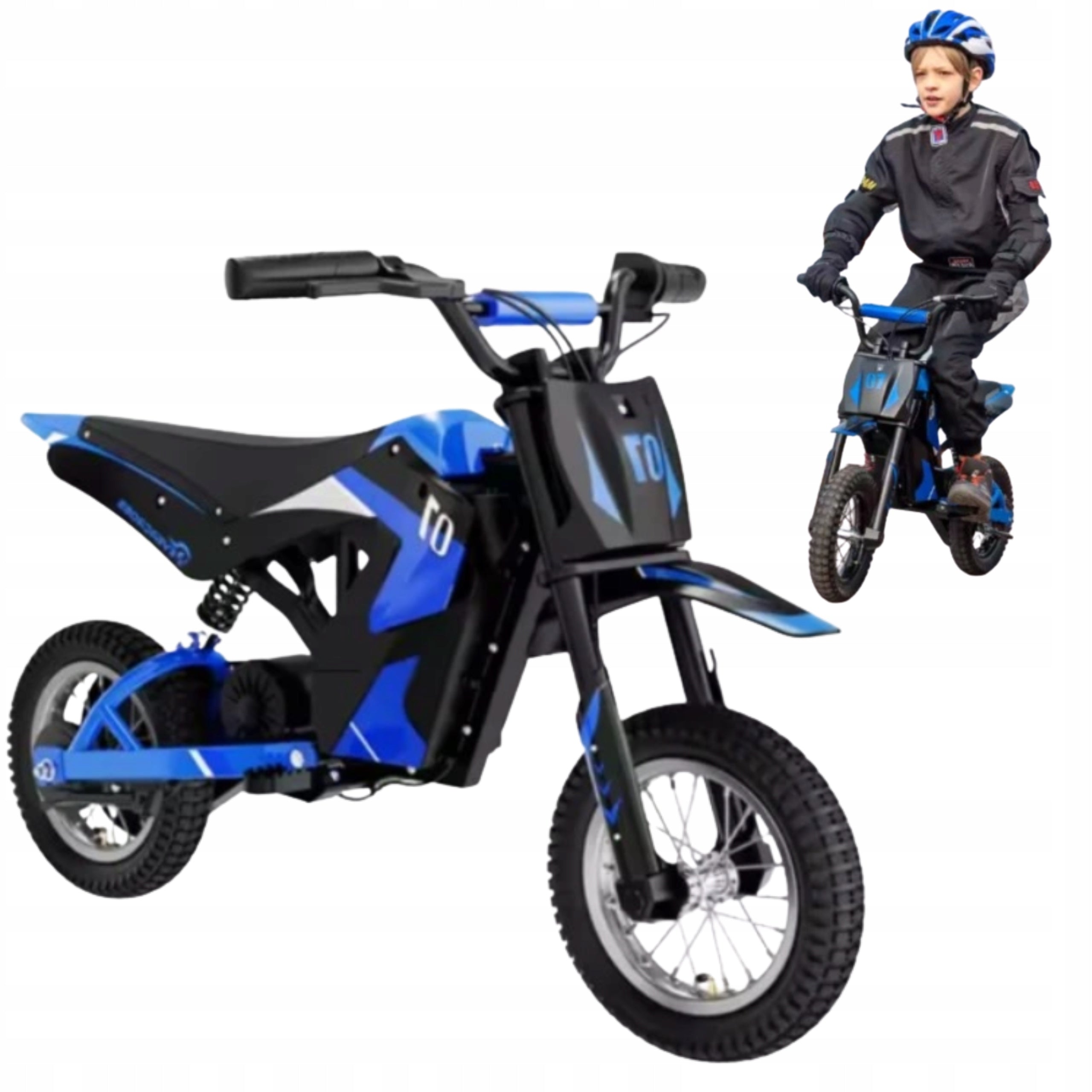 Children's Electric Motorcycle Off-road Motor 300W 25KM/H Blue