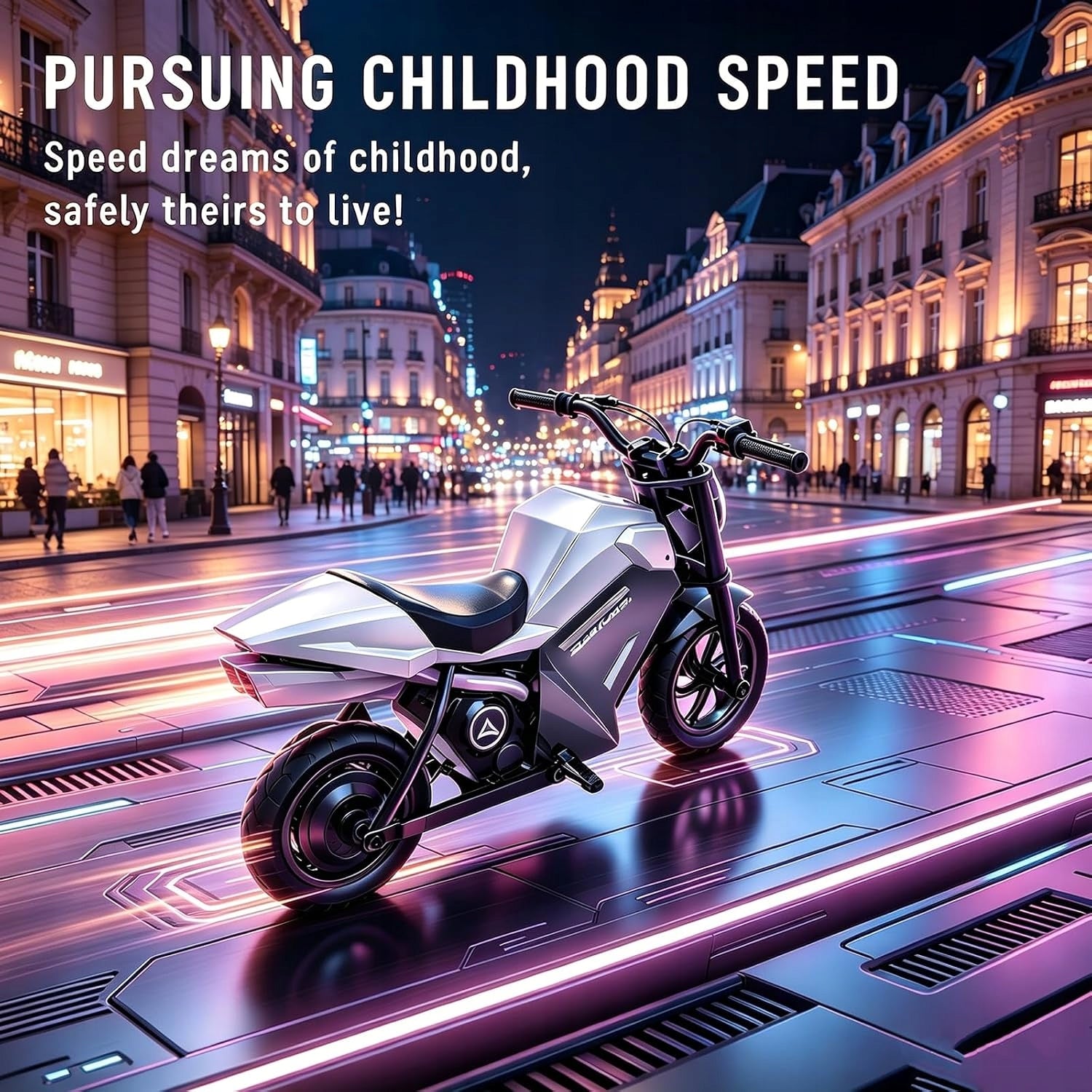 Children's Electric Motorcycles 250W 16KM/H 4AH 12.5" LED Wheels Grey Manufacturer code MINI-ADV-5
