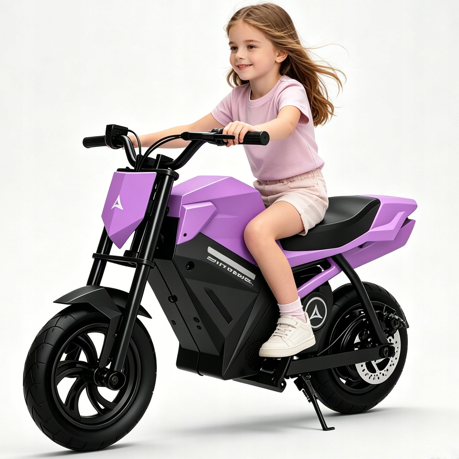 Children's Electric Motorcycles 250W 16KM/H 4AH 12.5" LED Wheels Purple