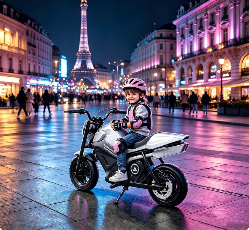 Children's Electric Motorcycles 250W 16KM/H 4AH 12.5" LED Wheels Silver Manufacturer code 8901738661544