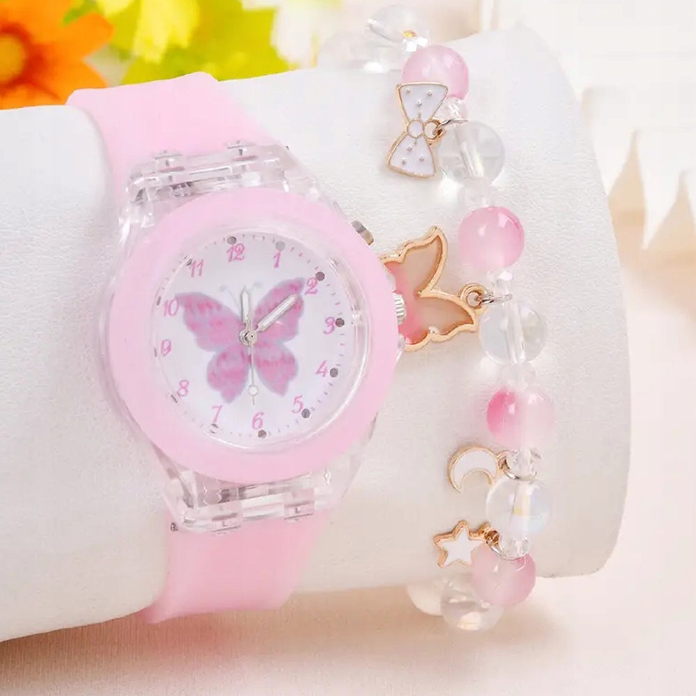 Children's Glowing Watch for Children with Butterfly + Bracelet