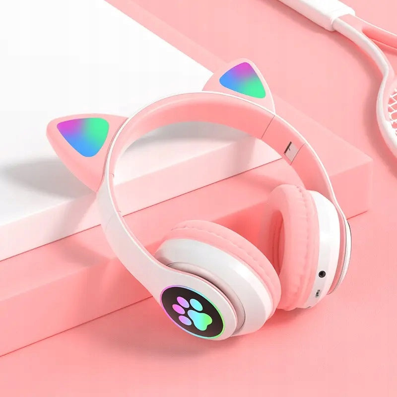 Children's Headphones Wireless Bluetooth On-Ear Cat Ears Blue Manufacturer code DSJ STN-28