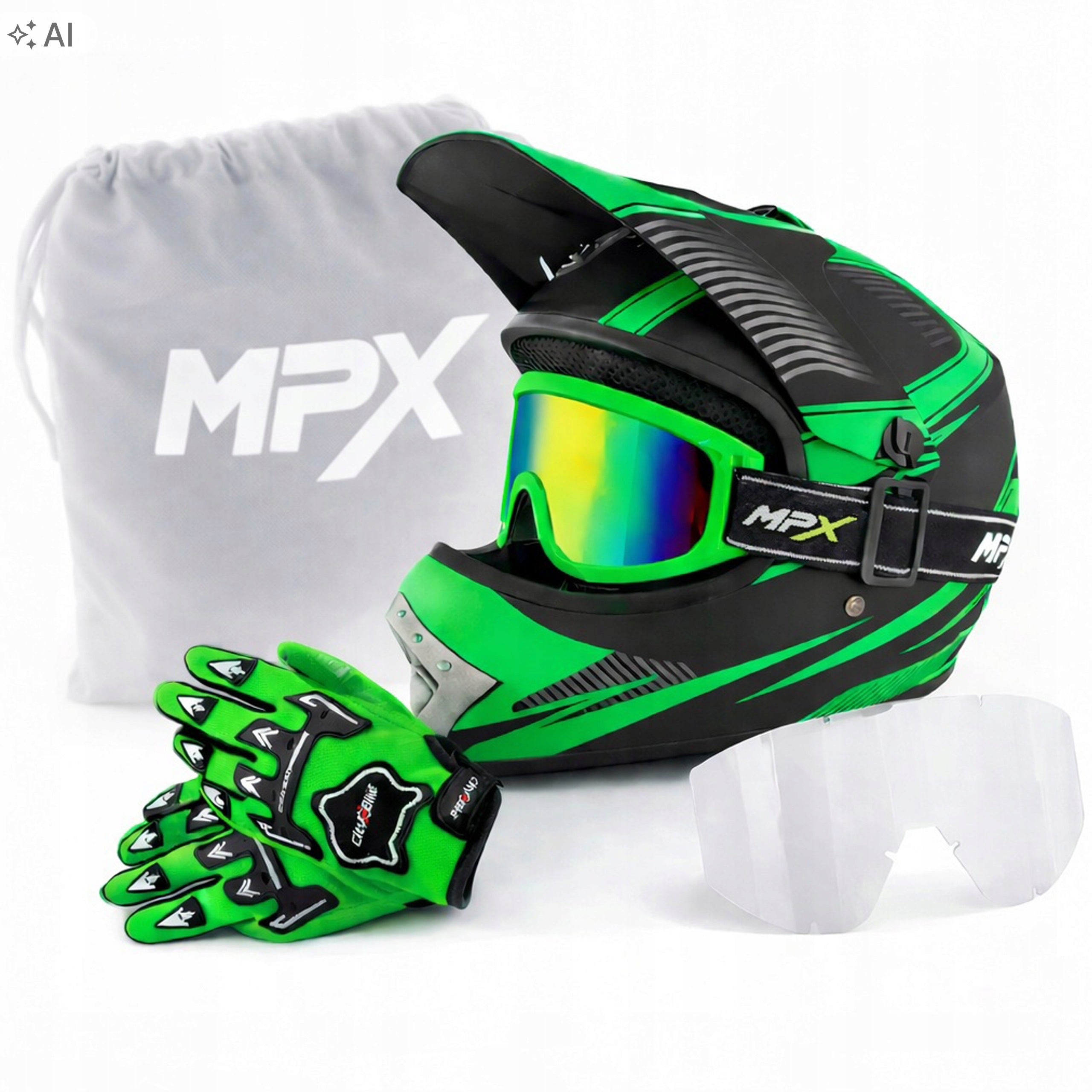Children's Helmet Goggles Gloves for Cross Enduro Quad BMX Scooter S