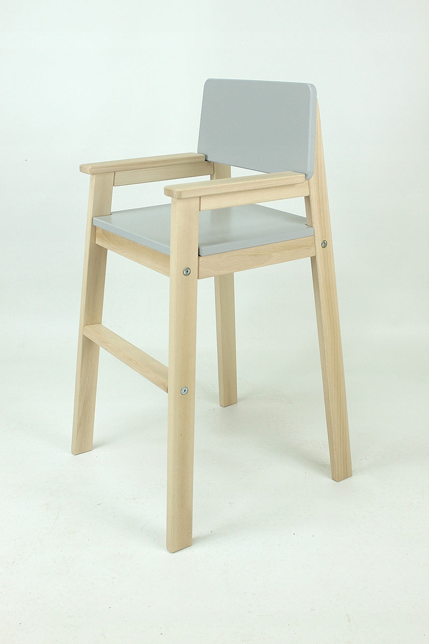 Children's High Chair for Table HANIA Beech Natural Concrete Grey 04 Brand no brand