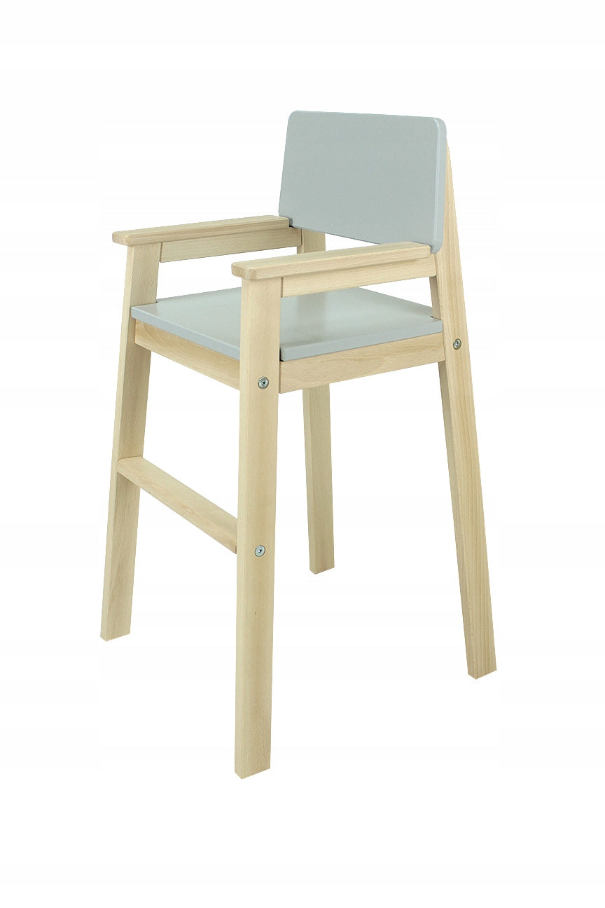 Children's High Chair for Table HANIA Beech Natural Concrete Grey 04