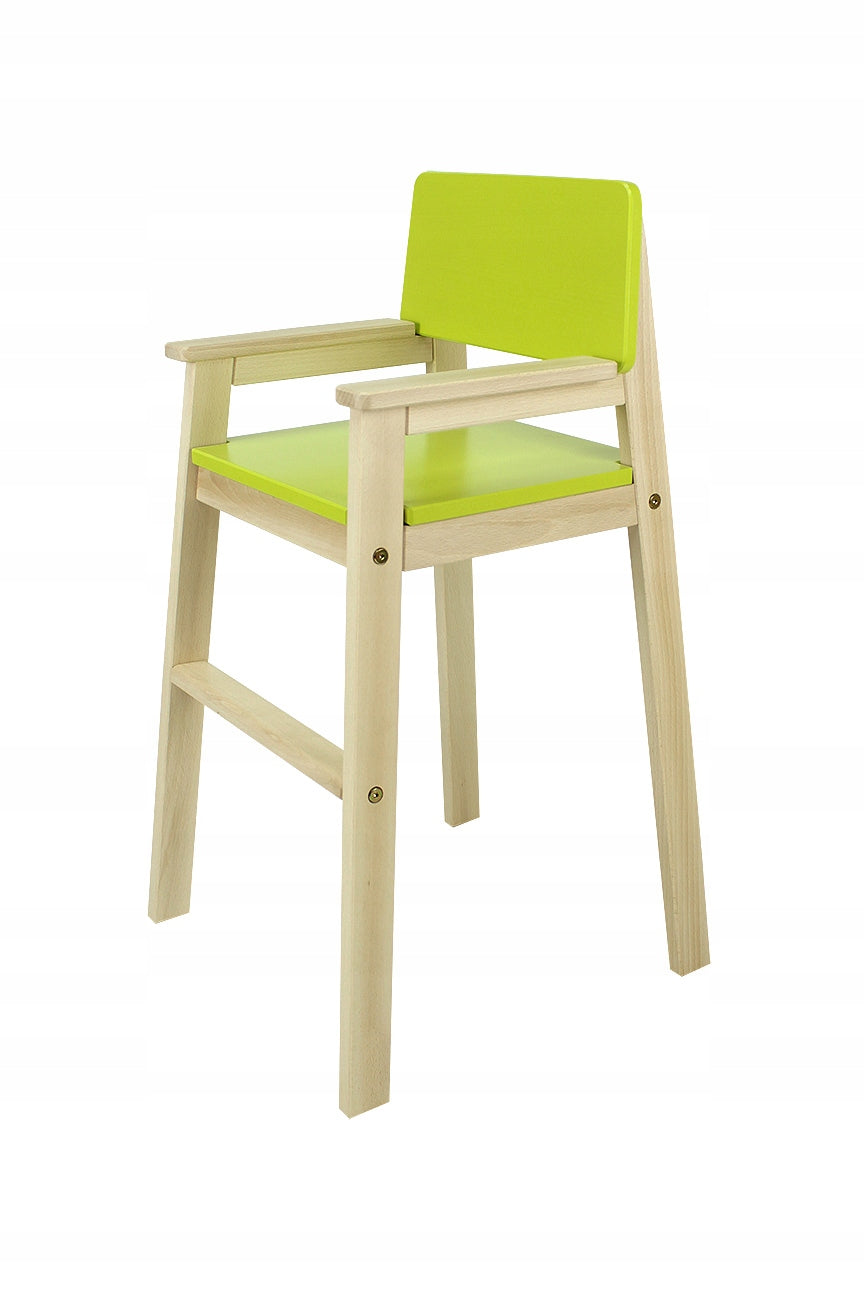 Children's High Chair for Table HANIA Beech Natural Lime Color 05