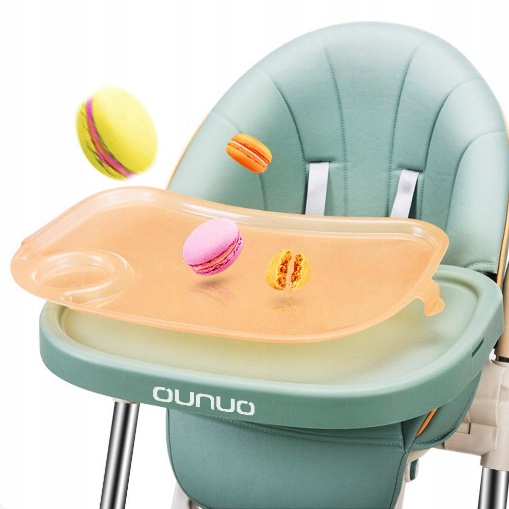 Children's High Chair with Safety Belt and PU Leather Cushion (Green) Manufacturer code OUNUO