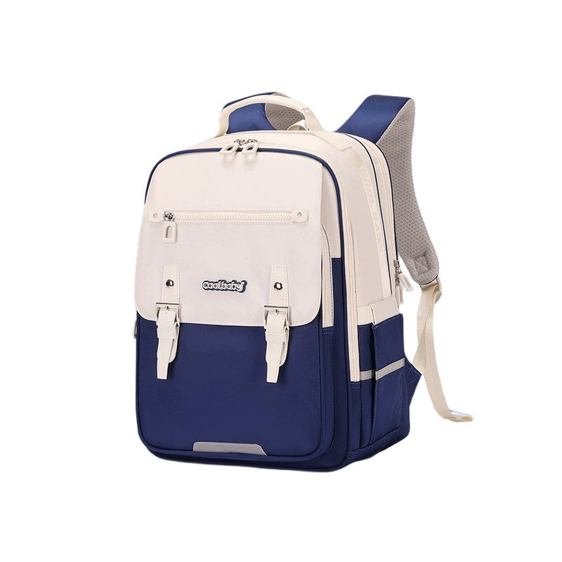 Children's Hop Backpack 6-12 Years Blue With White Relieving For