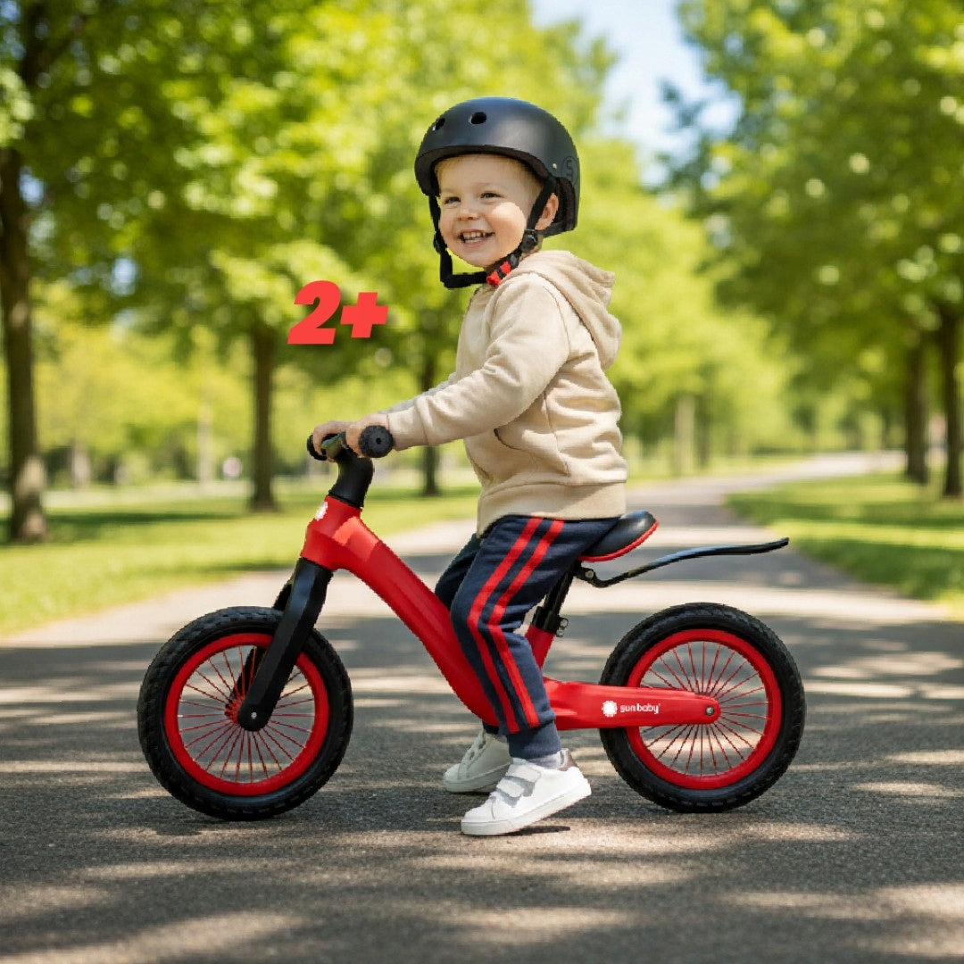Children's Lightweight Balance Bike 2,5kg SPORT nylon Mudguard foam Color red