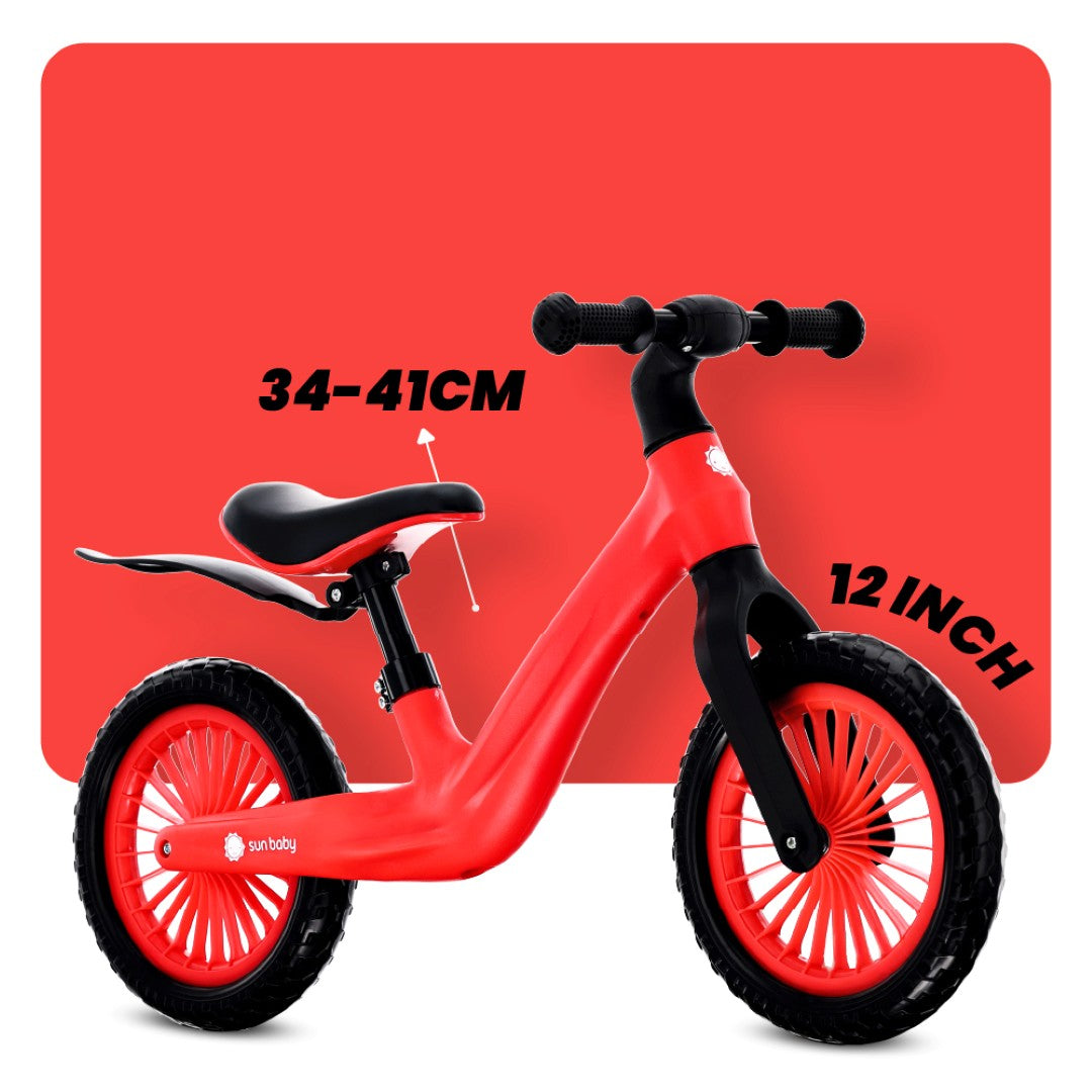 Children's Lightweight Balance Bike 2,5kg SPORT nylon Mudguard foam Wheel size in inches 12"