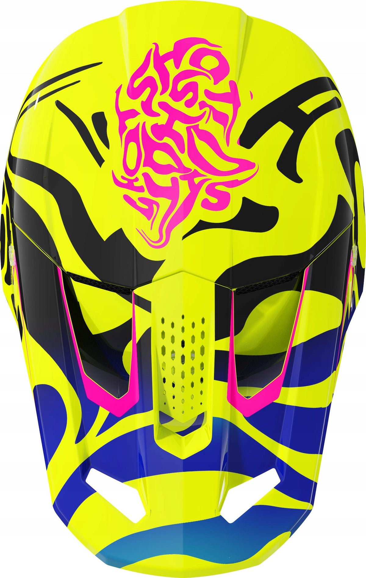 Children's Motocross Helmet SHOT KID SPEED GHOST NEON YELLOW GLOSSY r.YL Packaging status original