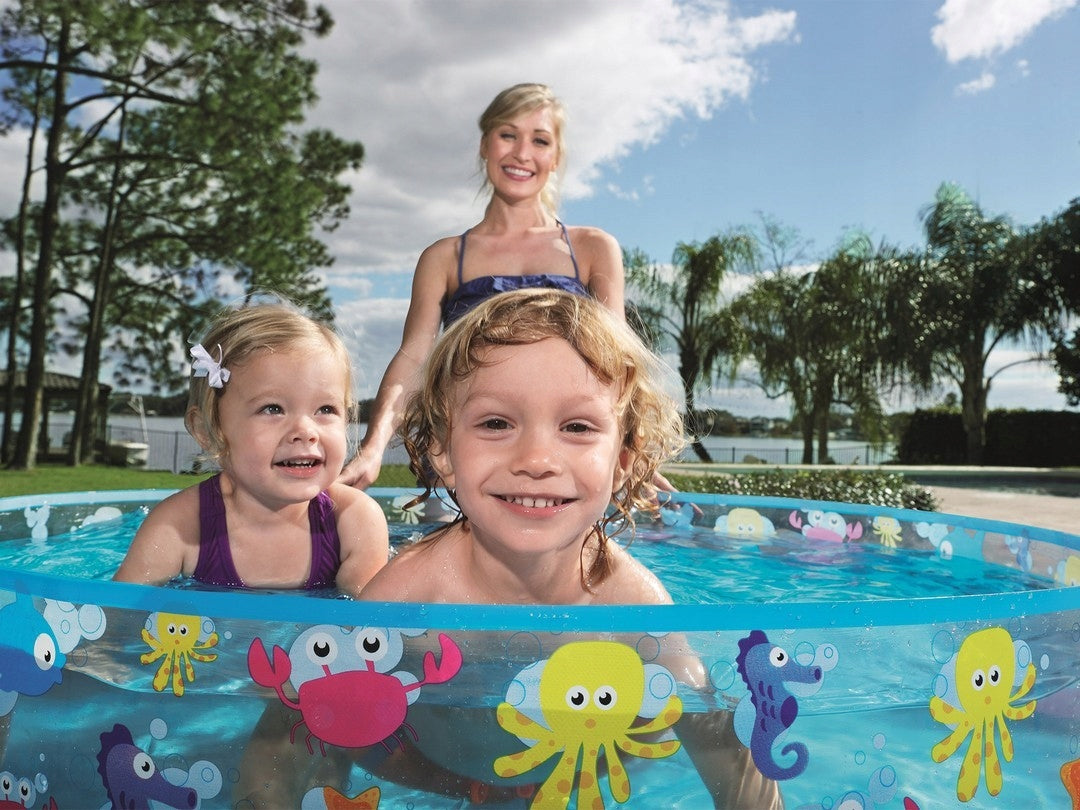 Children's POOL EXPANSION POOL FOR CHILDREN 122x25 GARDEN SHOWER TRAY ROUND Kid's age 18＋ months