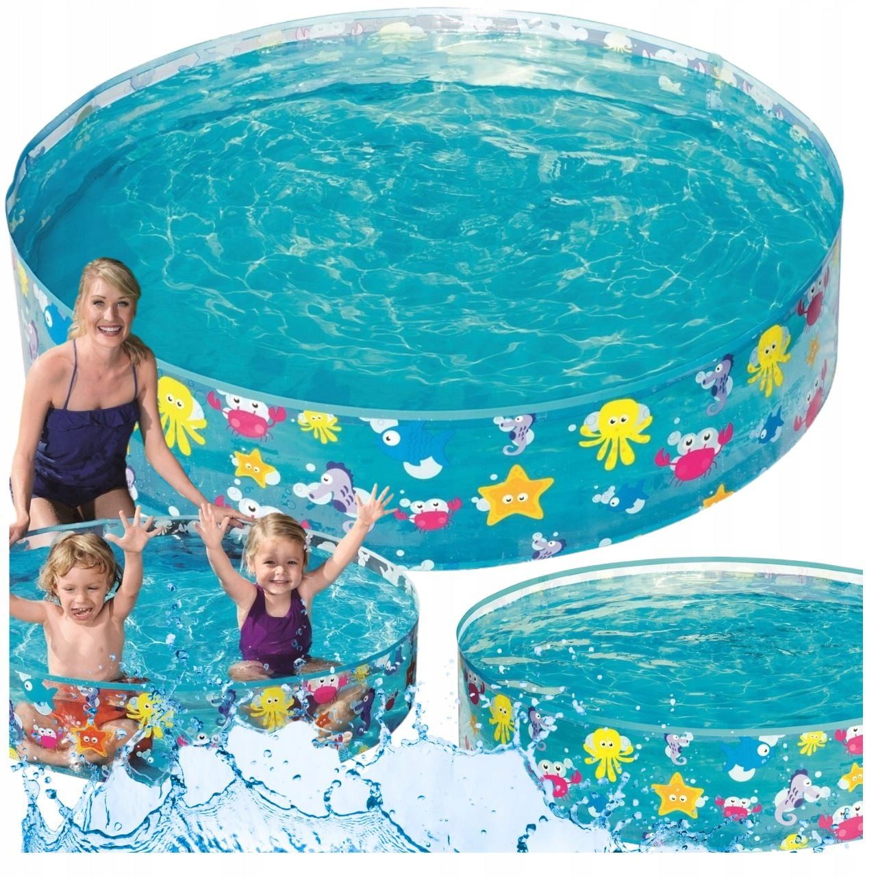 Children's POOL EXPANSION POOL FOR CHILDREN 122x25 GARDEN SHOWER TRAY ROUND