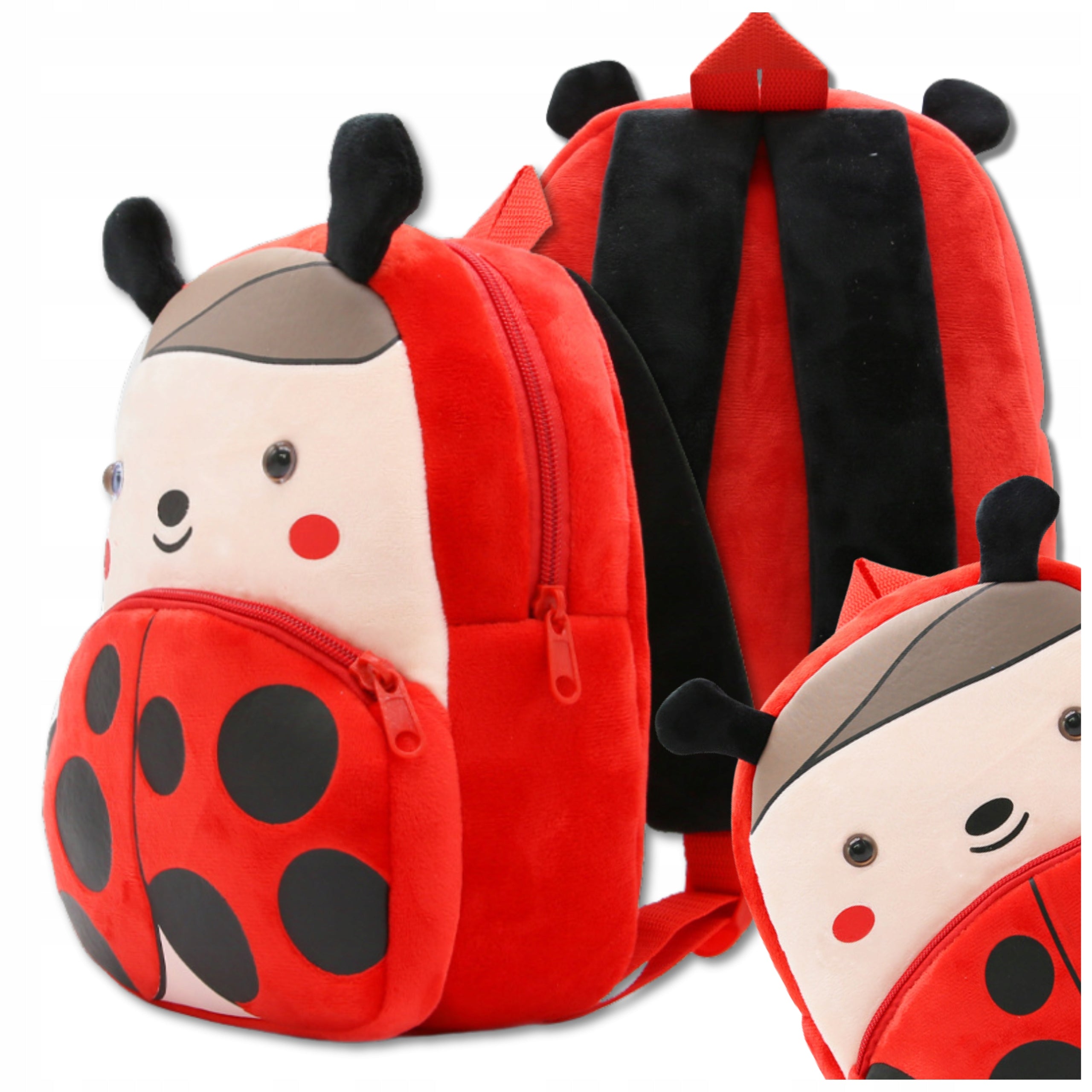Children's Plush School Backpack Lightweight for Preschooler Baby Ladybug