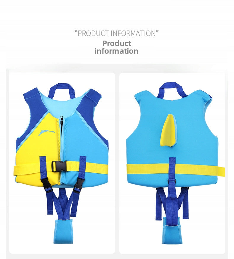Children's Professional Life Jacket for Boys and Girls Buoyancy Vest Kids Model blue