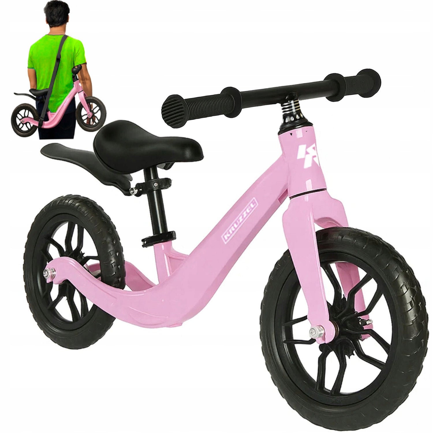 Children's Running Bike 2+ Children's Bike Wheels 12" Lightweight Shoulder Strap