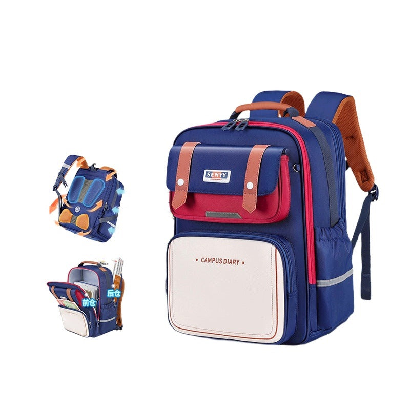 Children's School Backpack 1-2 Class Bordo Large Capacity Lightweight