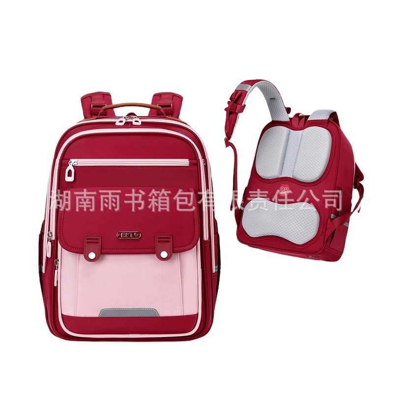 Children's School Backpack 1-3 Class Bordo Red Lightweight Spacious