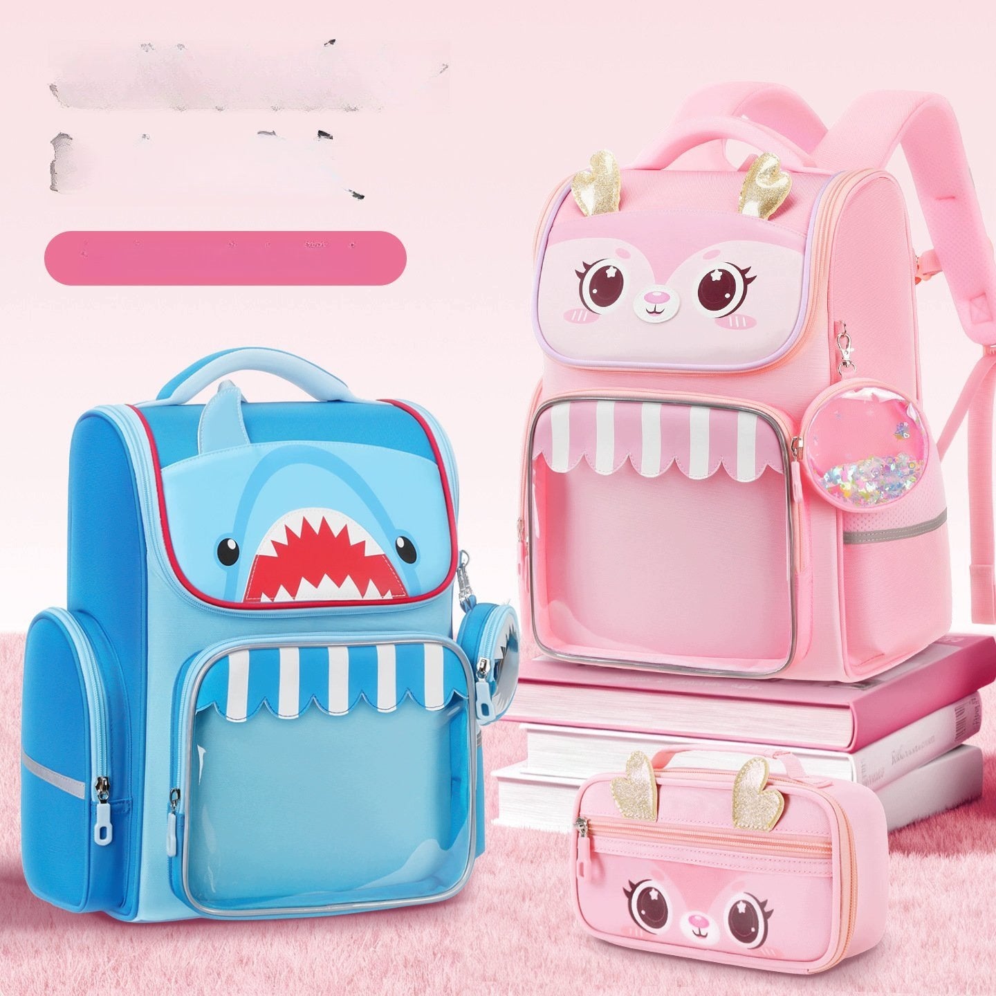 Children's School Backpack 1-3 Class Purple With Pencil Case Anti-Water Brand no brand
