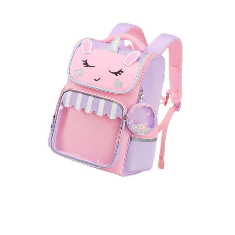 Children's School Backpack 1-3 Years Purple Unicorn Resistance On
