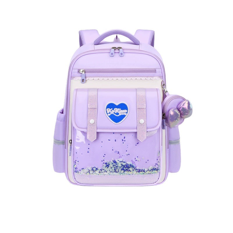 Children's School Backpack 1-6 Class Purple Large Capacity Without Weight