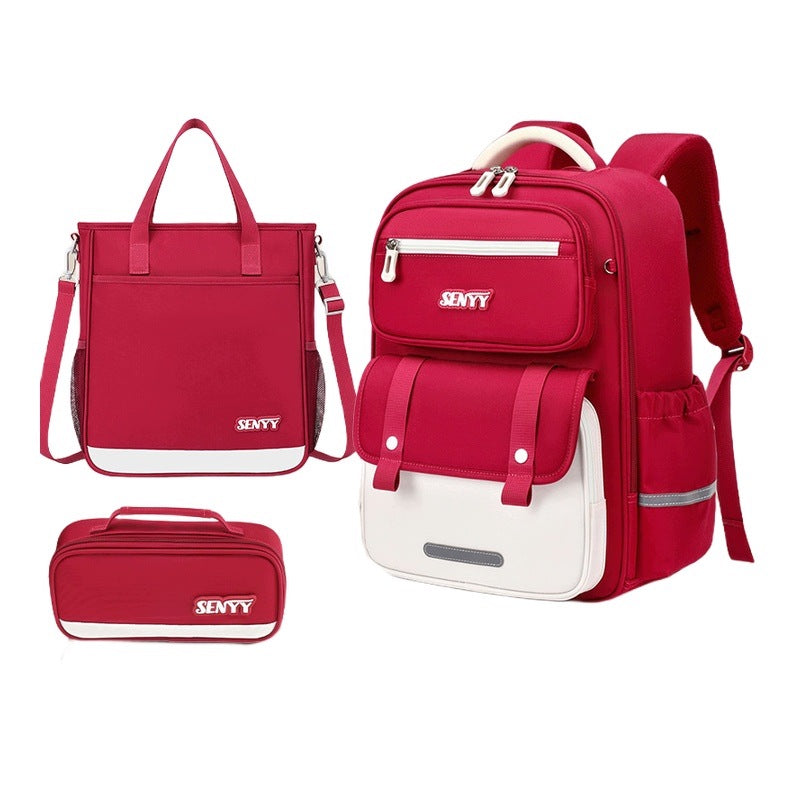 Children's School Backpack 1-6 Years Ankora Red Lightweight Large Capacity