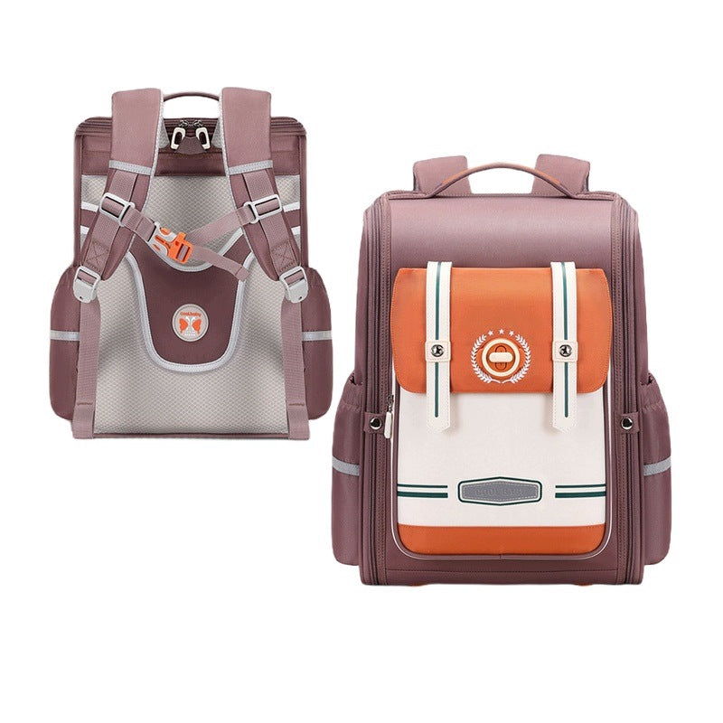 Children's School Backpack Brown Small Water Resistance Lightweight