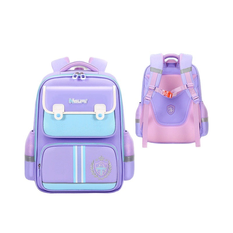 Children's School Backpack For Boys Purple Small Relieving Large