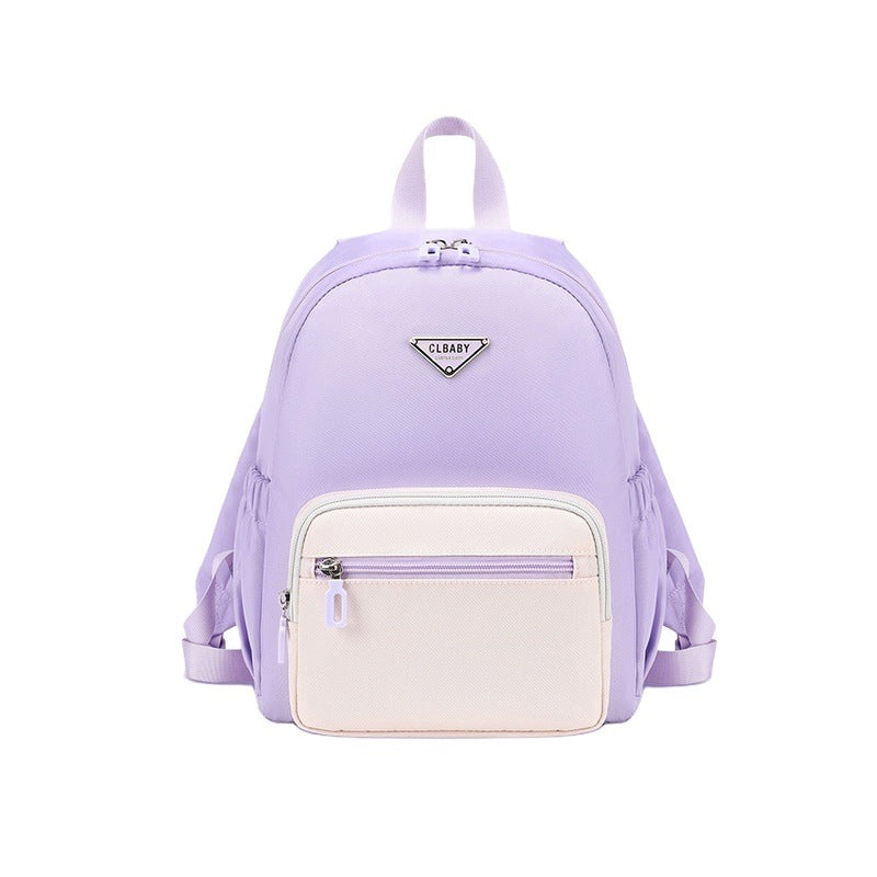 Children's School Backpack High Quality Large Capacity Light Purple