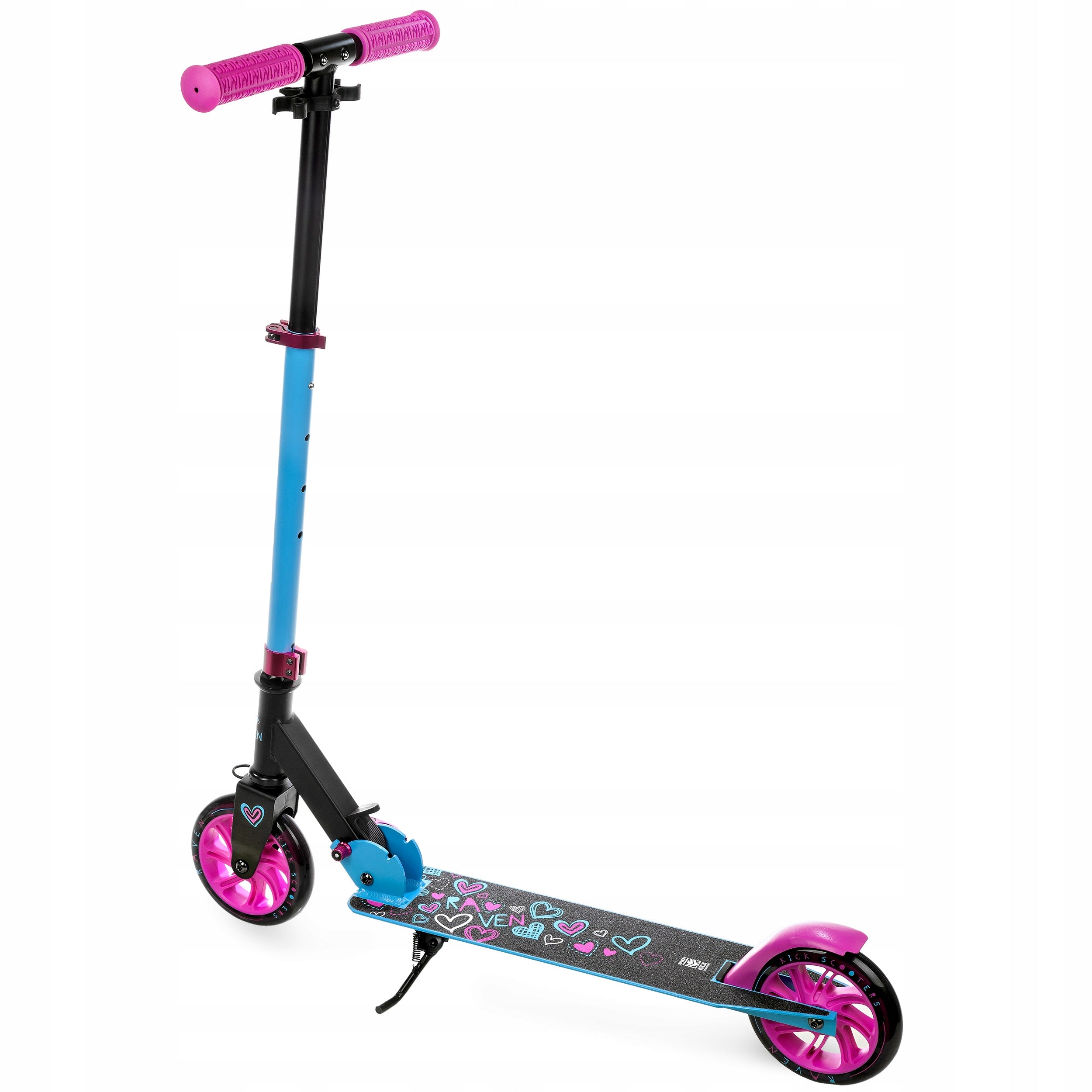 Children's Scooter Folding RAVEN Elena Black 145mm LED Wheels Brake yes