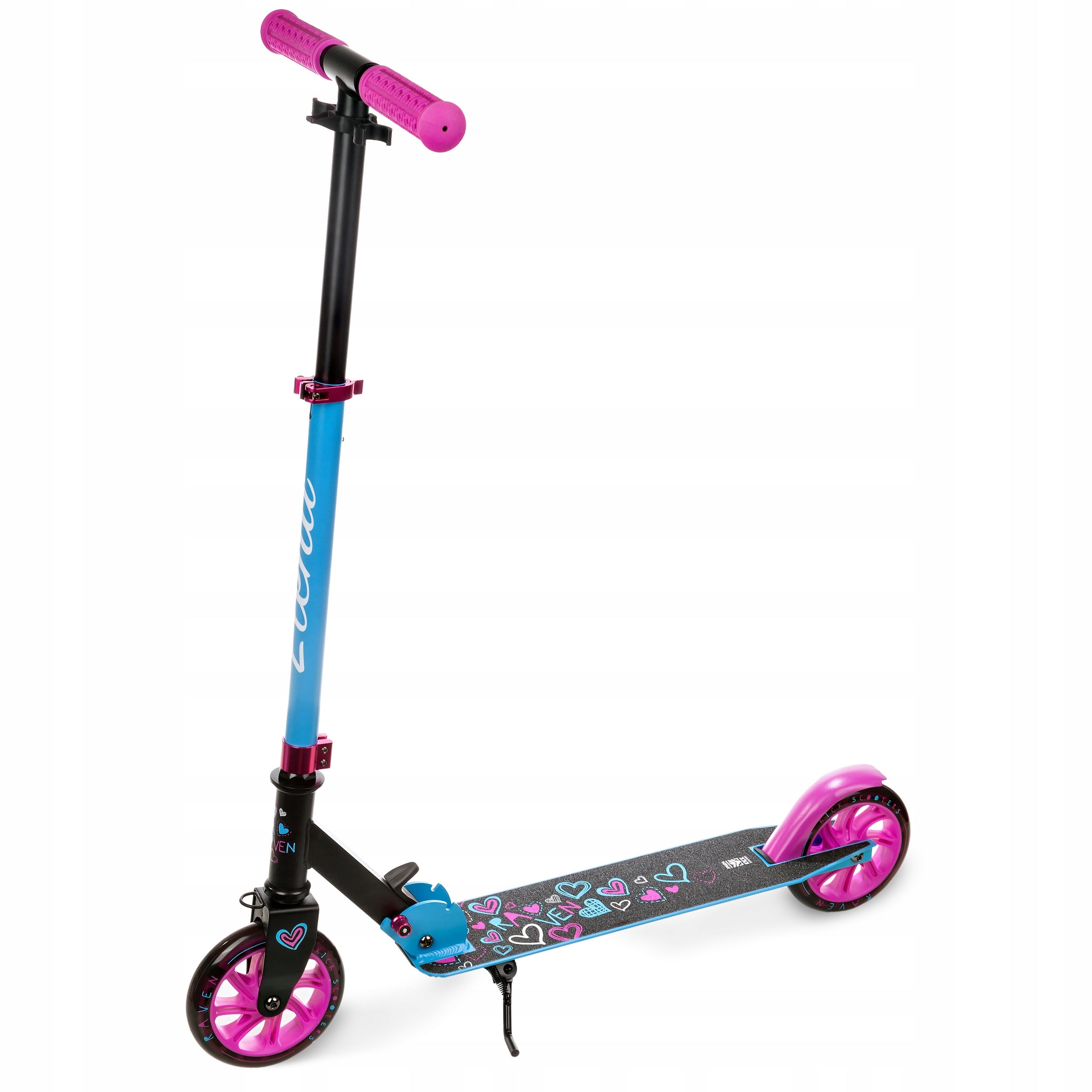 Children's Scooter Folding RAVEN Elena Black 145mm LED Wheels Manufacturer code 069721