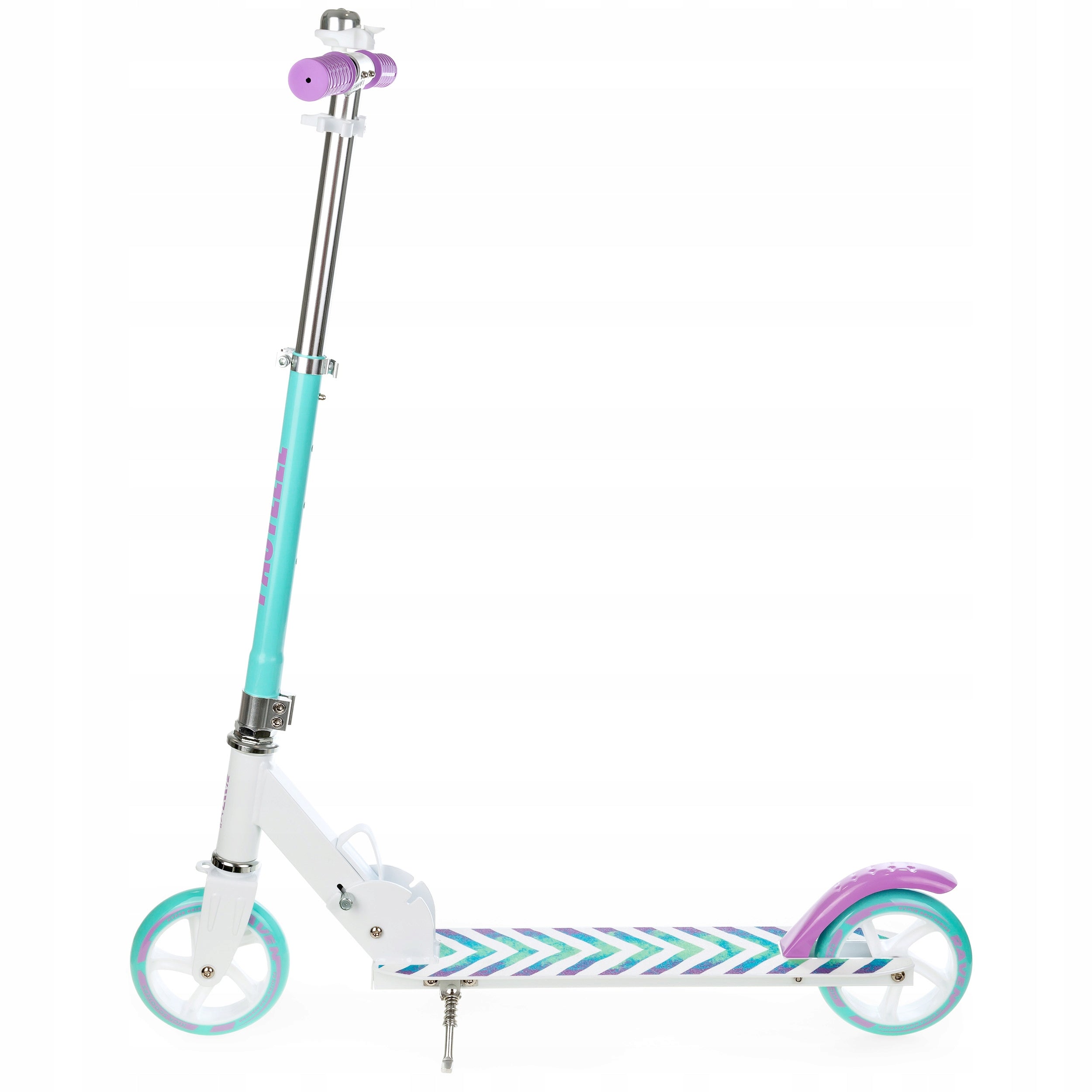 Children's Scooter Folding for children RAVEN Pastelle 145mm with bell Color white purple blue green