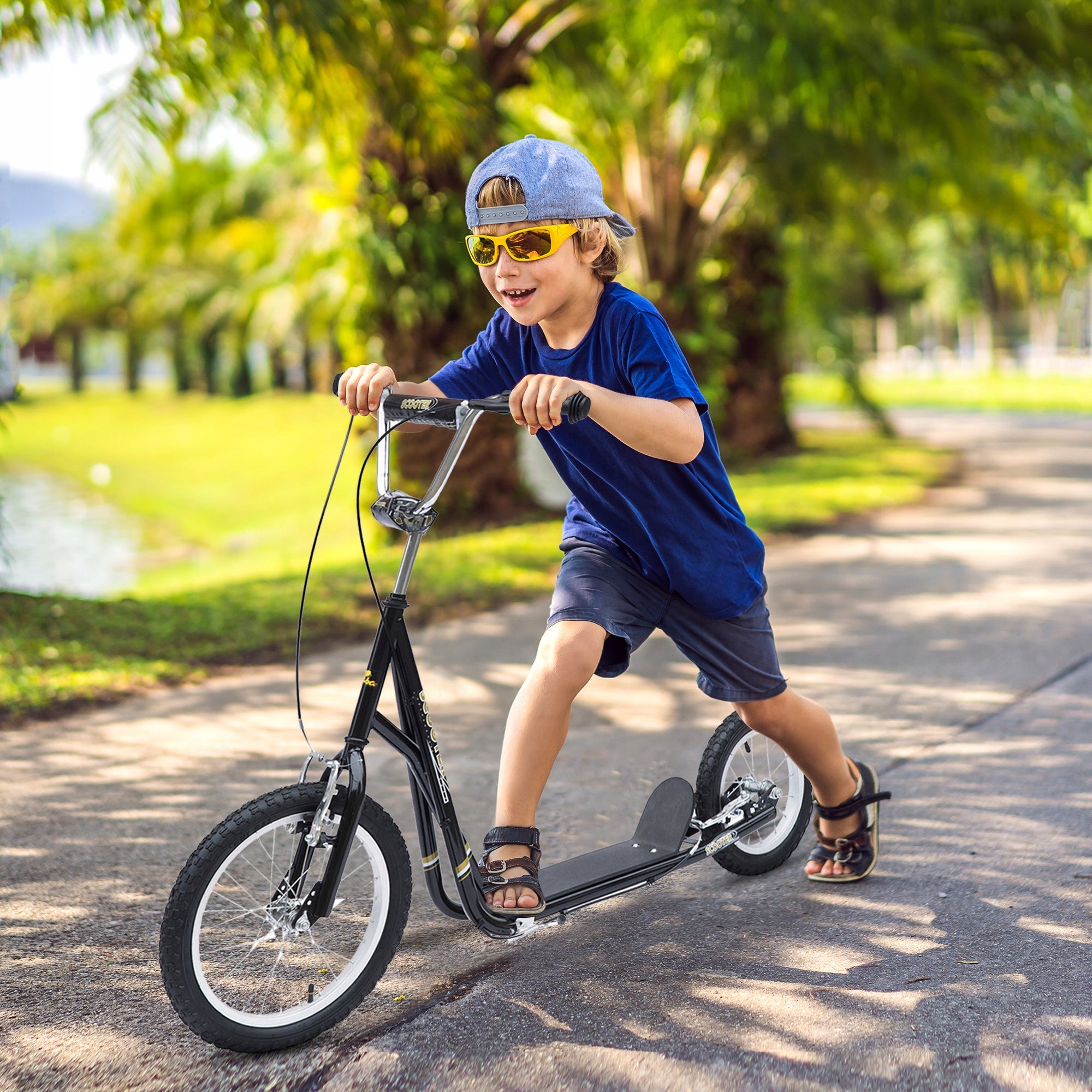 Children's Scooter Urban Children Adjustable with Brakes Black Manufacturer code 371-028BK