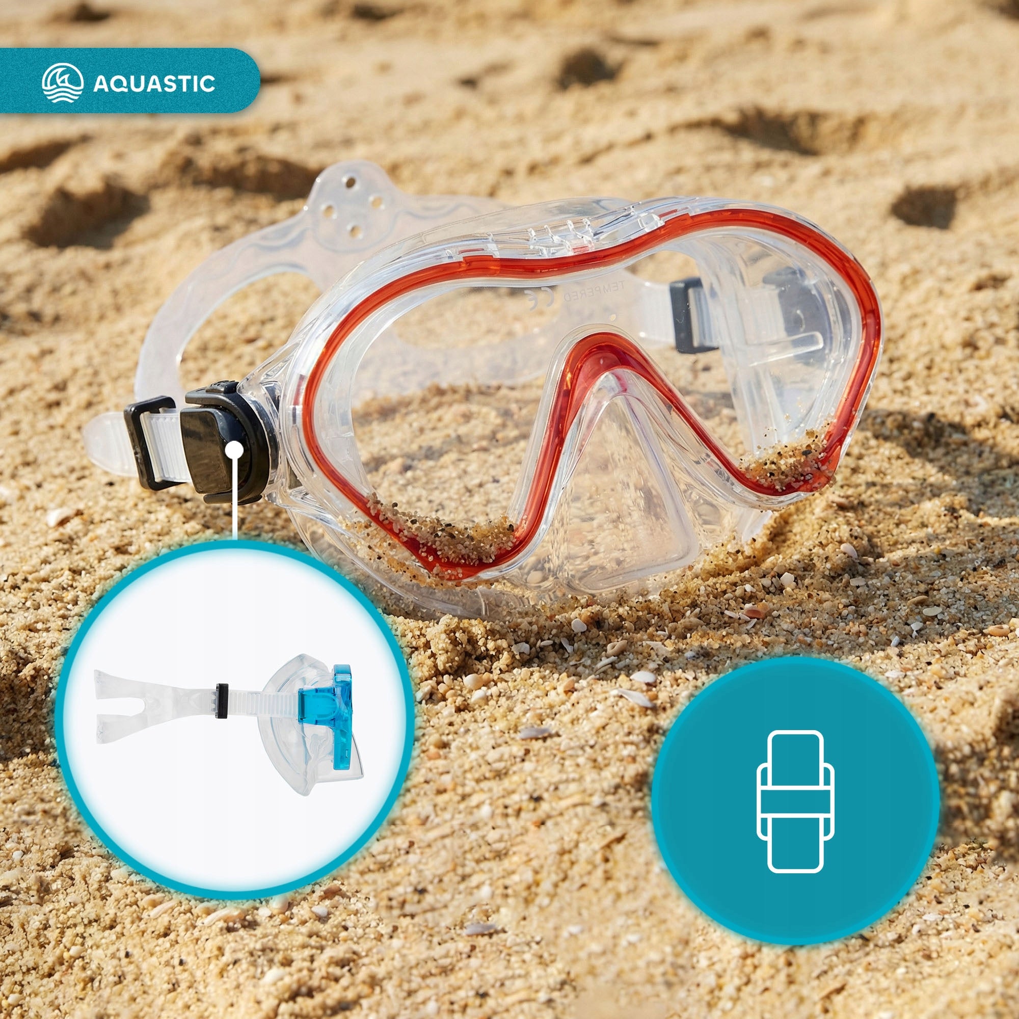 Children's Swimming Diving Mask SNORKELING AQUASTIC Minke EAN (GTIN) 5904823997491