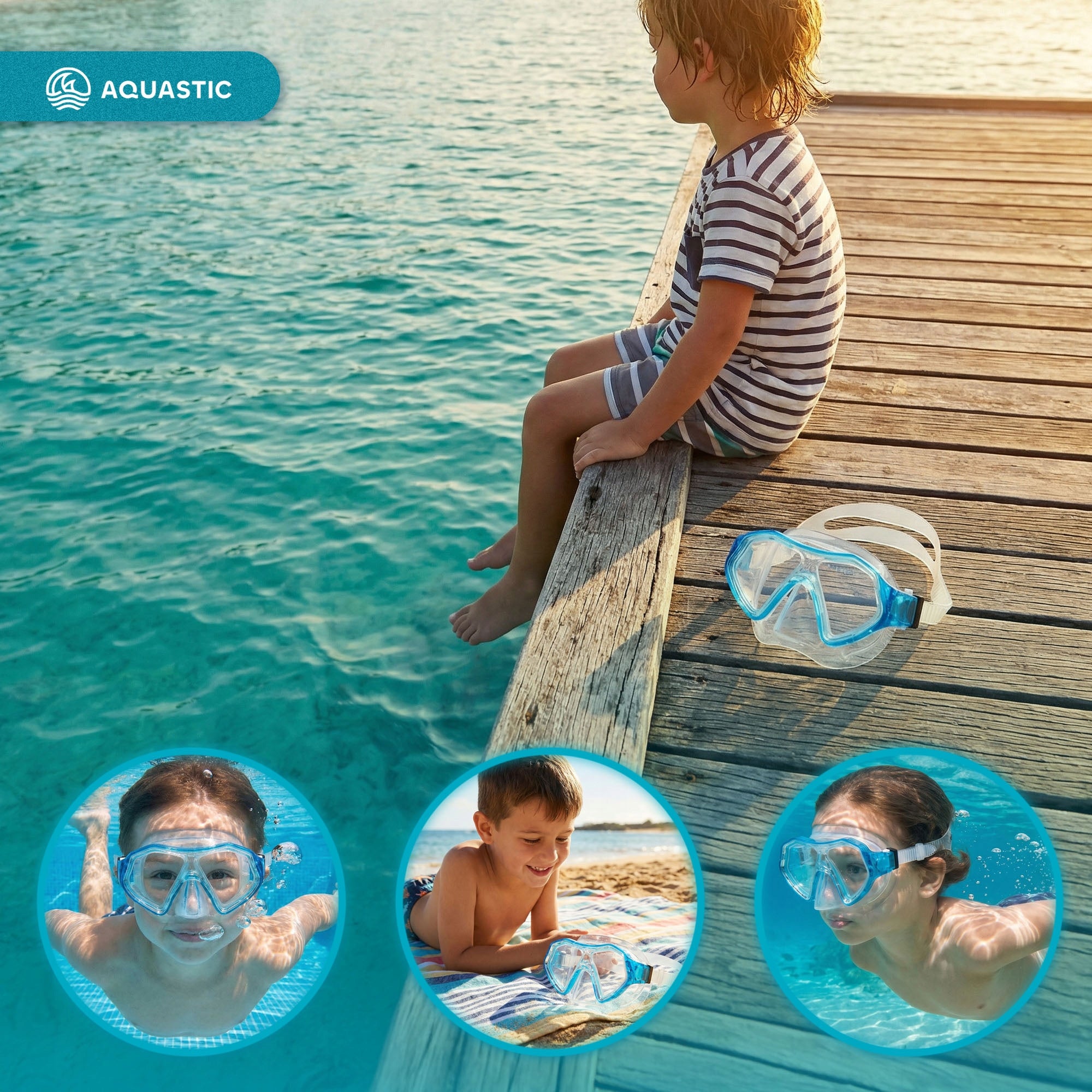 Children's Swimming Diving Mask SNORKELING AQUASTIC Shelly Kind for children