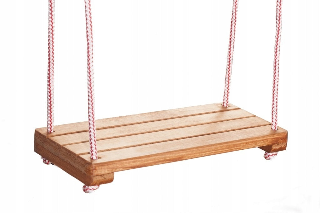 Children's Swing Wooden Impregnated Garden Swing Board Hooks Packaging status original