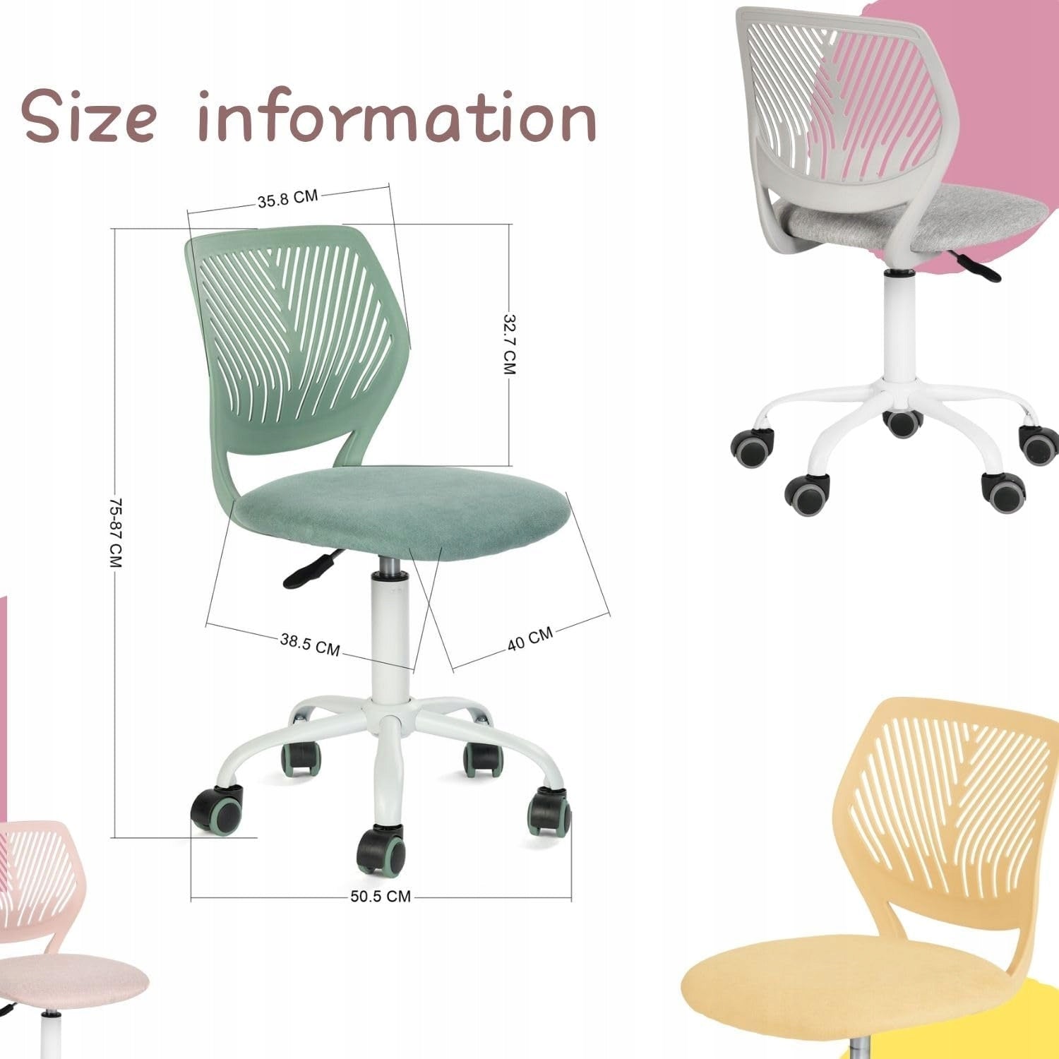 Children's Swivel Chair Computer on Wheels Brand no brand