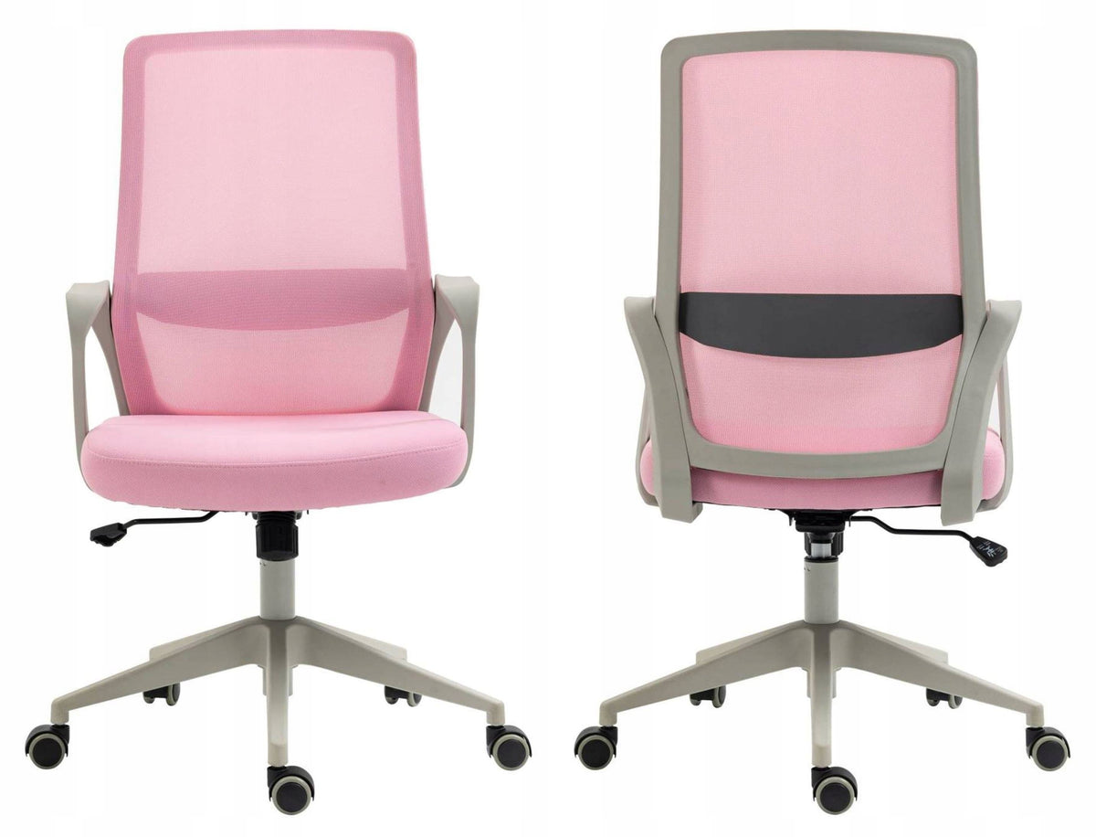 Children's Swivel Chair LOU Pink Mesh Fabric 110kg Office
