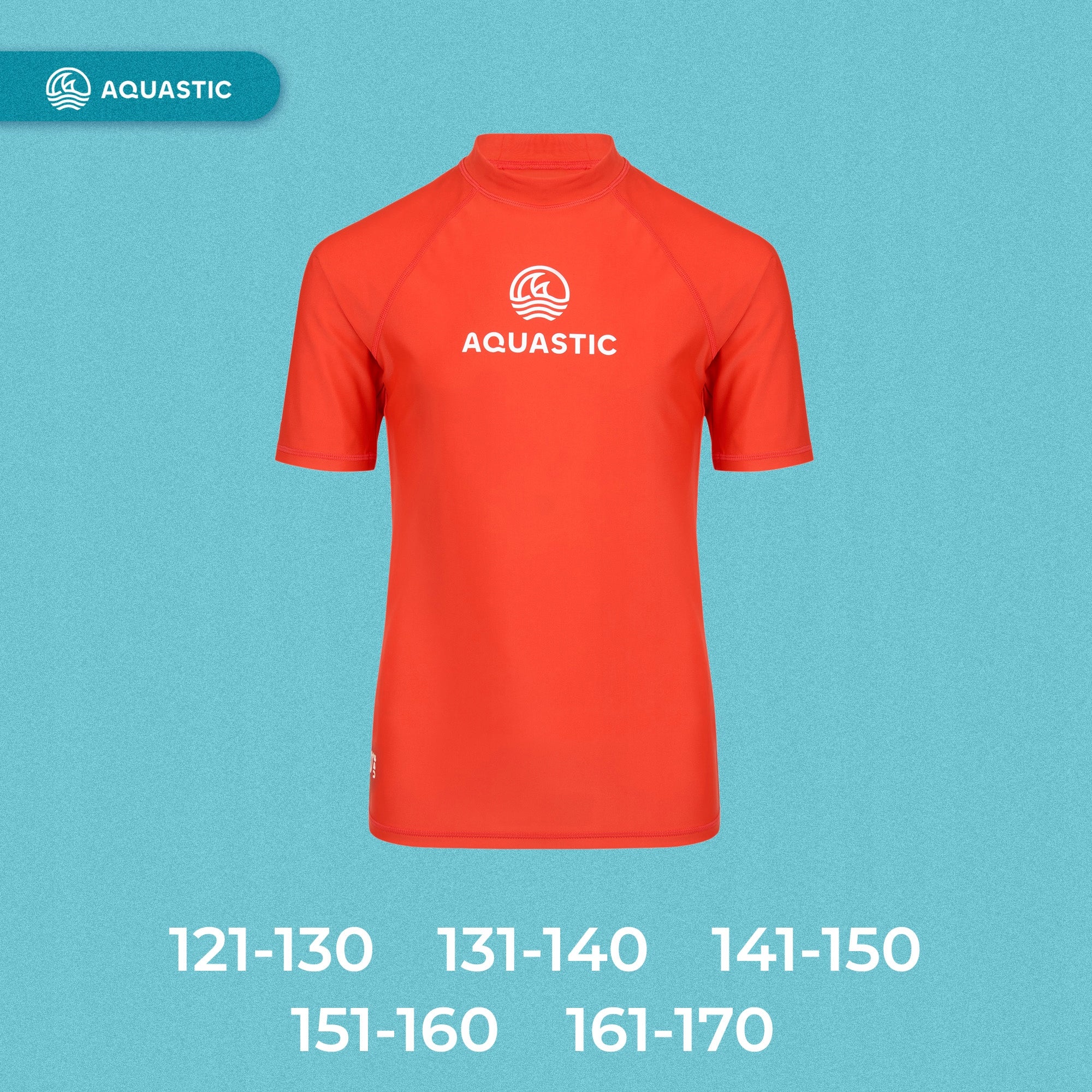 Children's T-shirt AQUASTIC Rimos UV 50+ UPF orange 141-150 Brand Aquastic