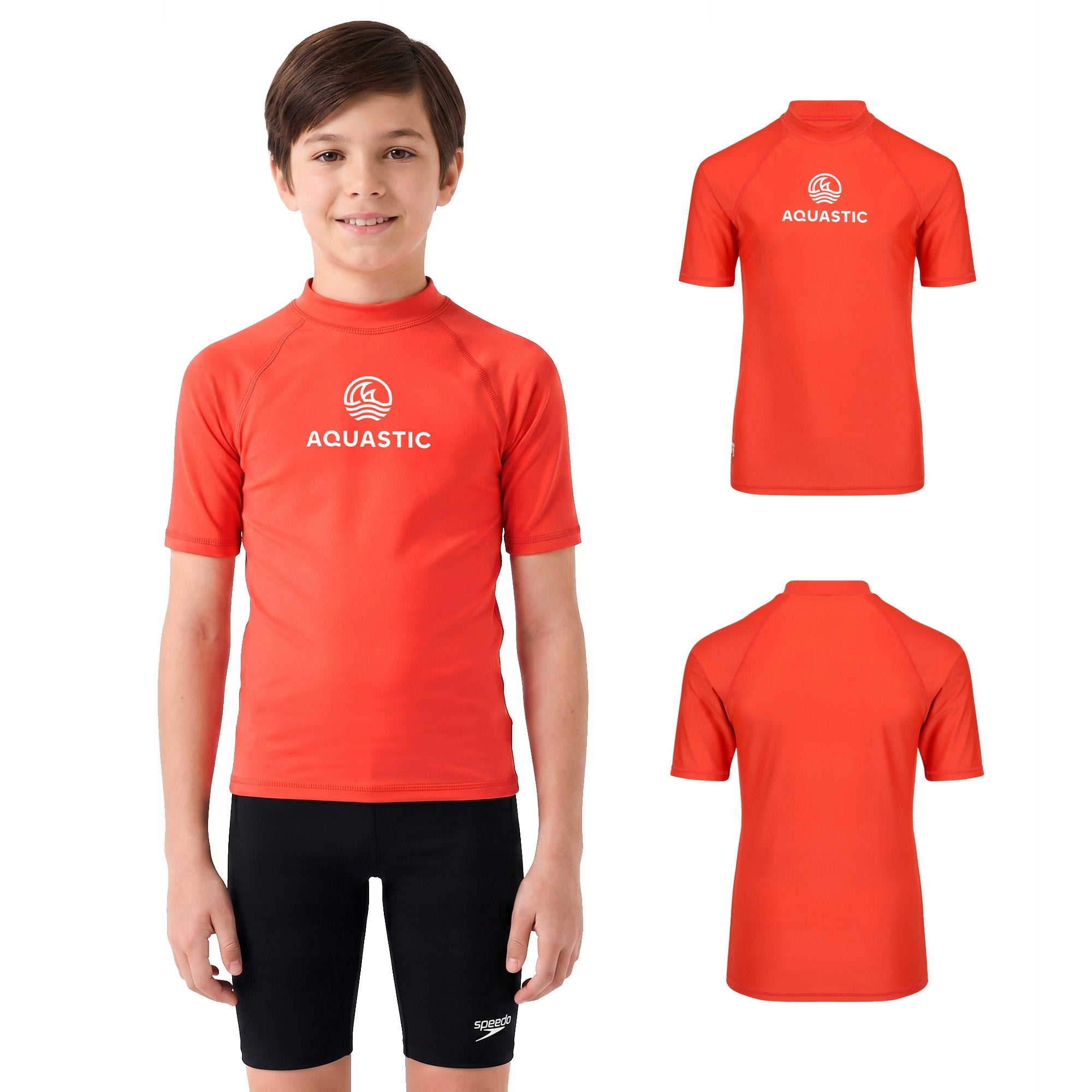 Children's T-shirt AQUASTIC Rimos UV 50+ UPF orange 141-150