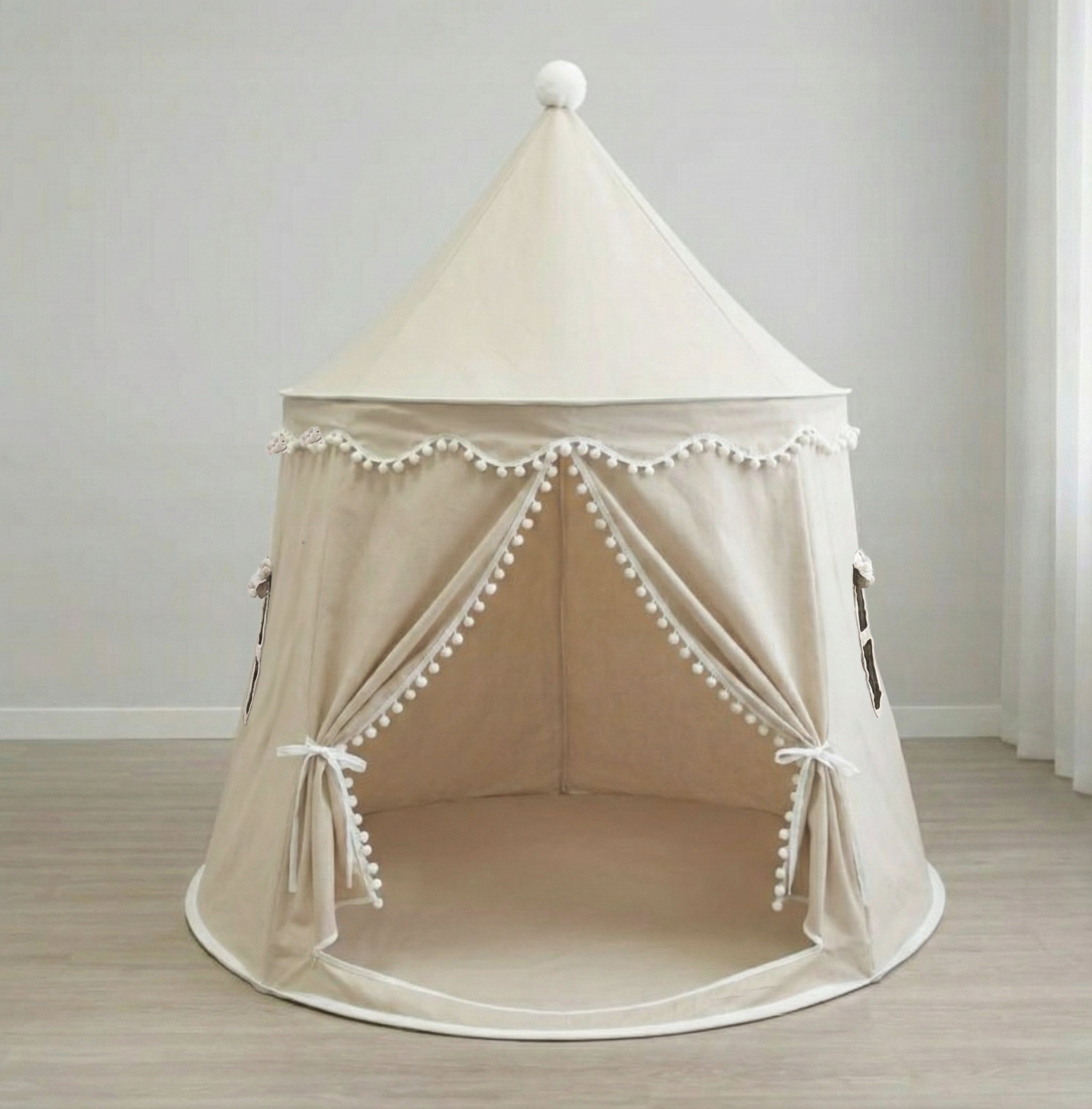 Children's TENT For Garden Room Home Castle Palace Folding Tipi Beige Manufacturer code NM10