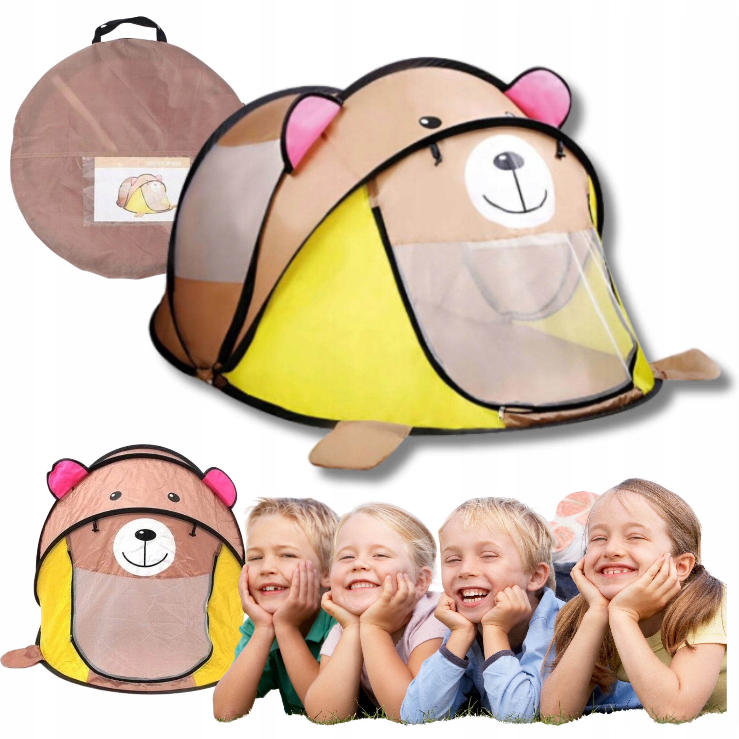 Children's Tent Bear XXL Garden Beach Self Deploying Cottage POPUP Manufacturer code Namiot dla Dzieci Ogrodowy Dziecięcy Plażowy