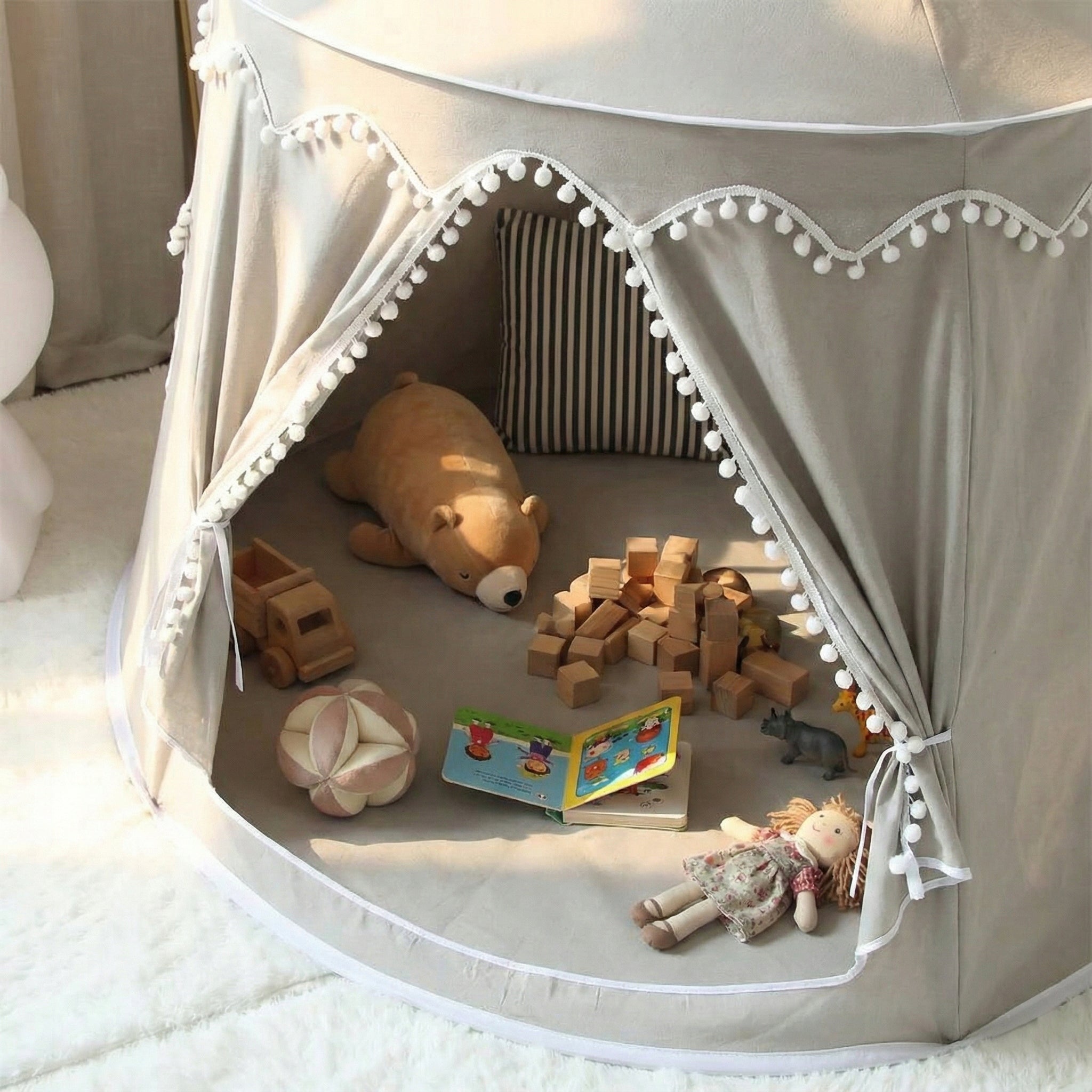 Children's Tent Castle Grey Palace Cottage Folding For Room Easy Assembly Manufacturer code NM9